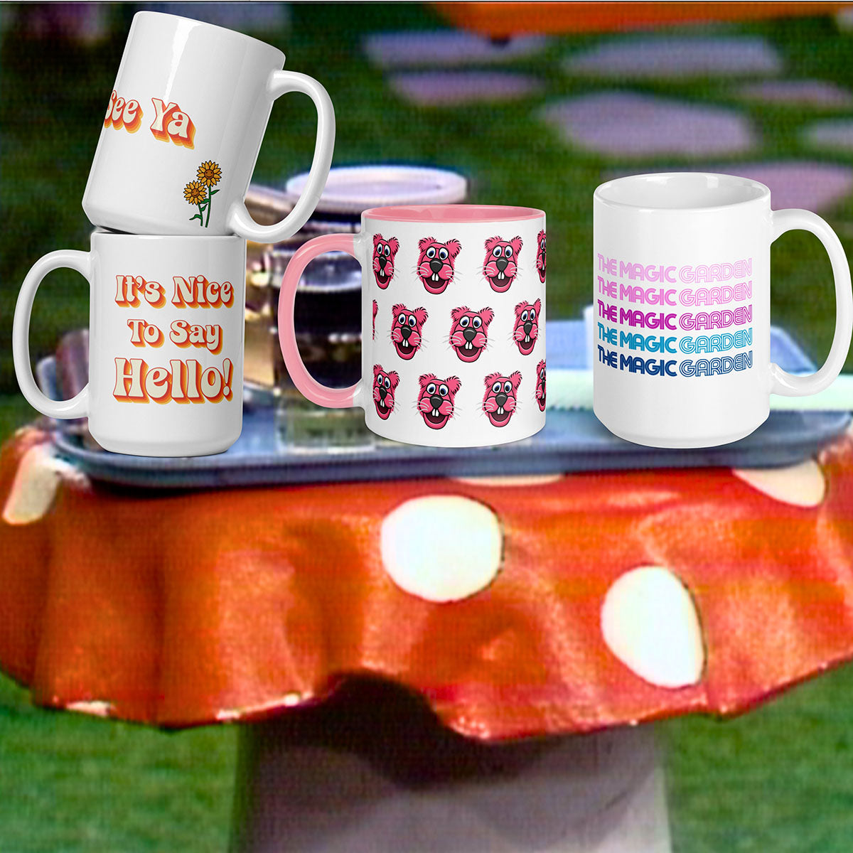 Magic Garden TV Show Mushroom Coffee Mugs