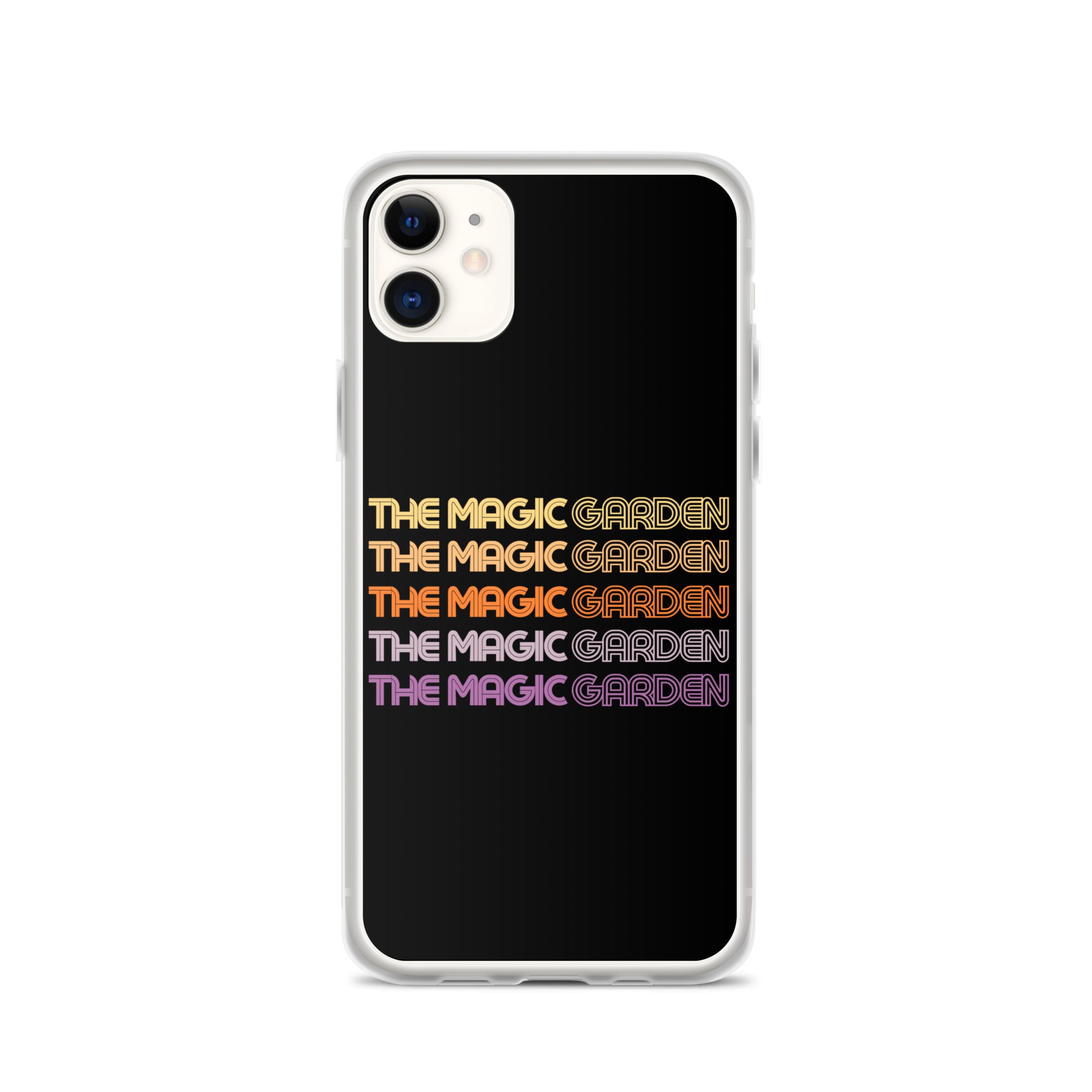 TMG 70s Yellow Rainbow iPhone Cover, Black