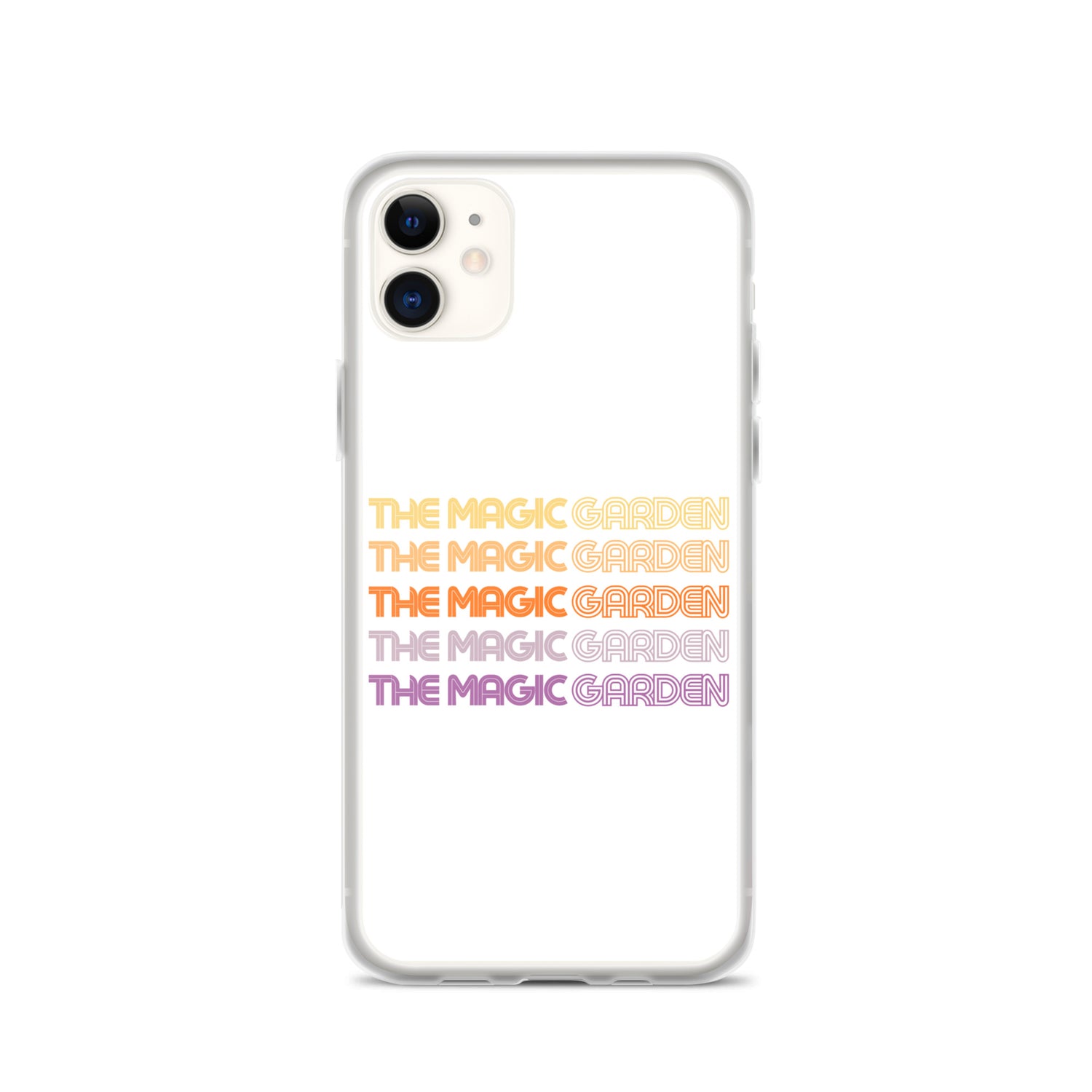 TMG 70s Yellow Rainbow iPhone Cover, White