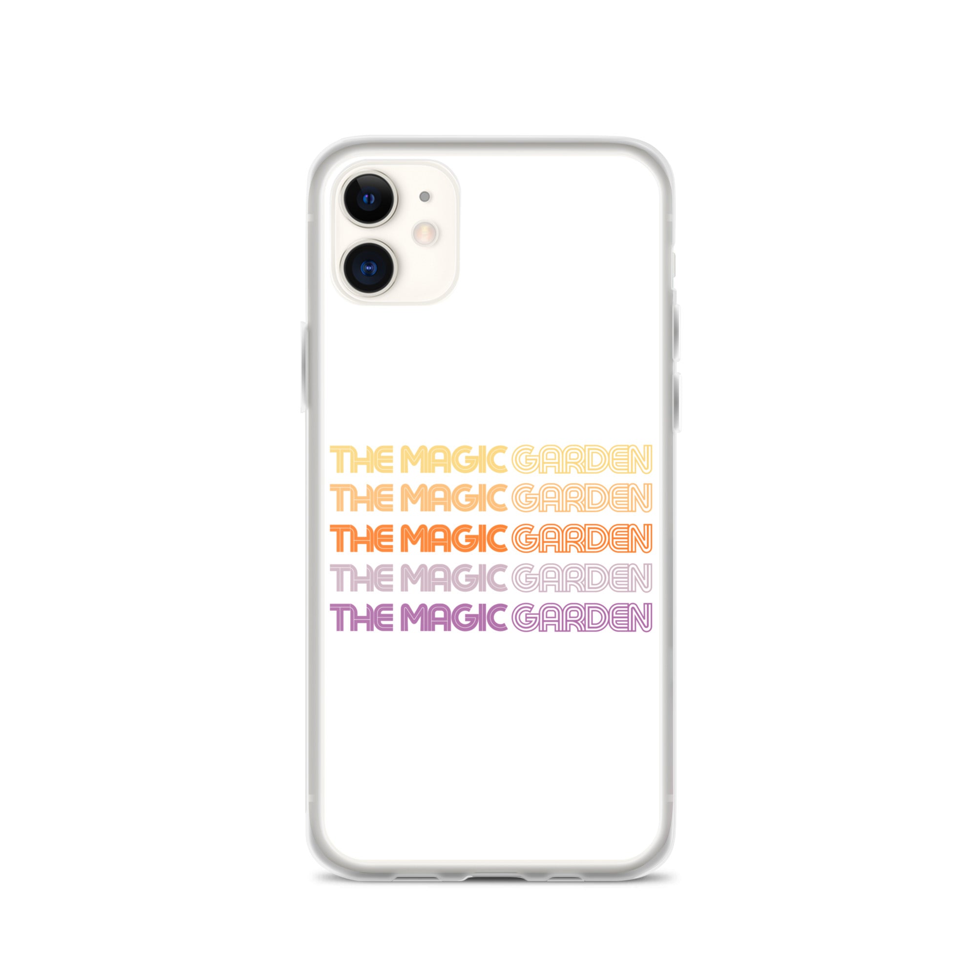 TMG 70s Yellow Rainbow iPhone Cover, White