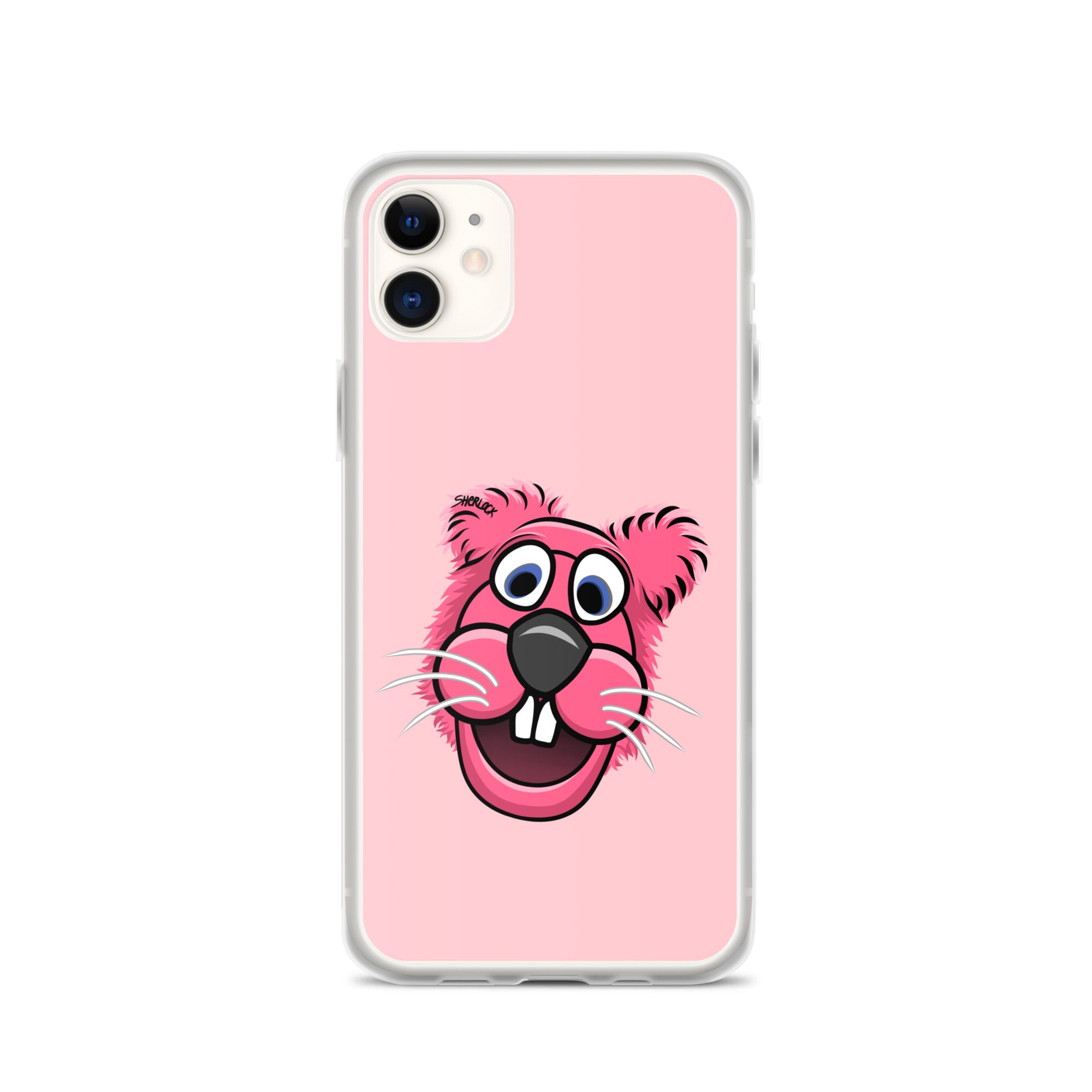 Sherlock The Squirrel iPhone Cover, Pink