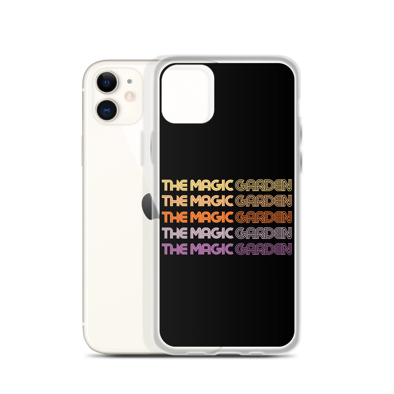 TMG 70s Yellow Rainbow iPhone Cover, Black