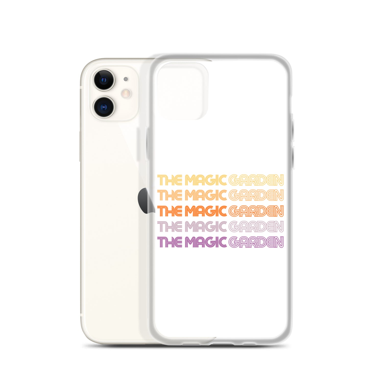 TMG 70s Yellow Rainbow iPhone Cover, White