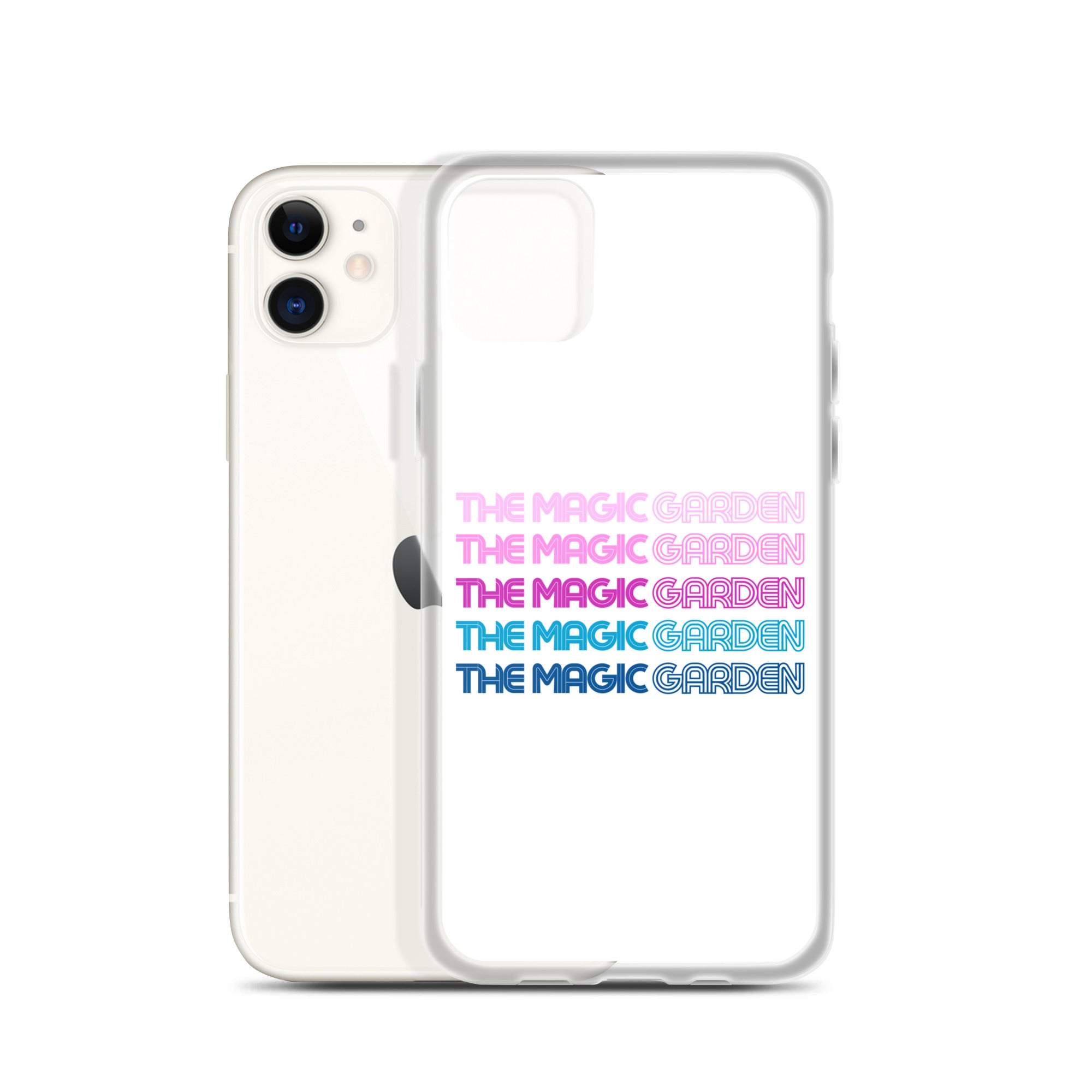 TMG 70s Purple Rainbow iPhone Cover, White