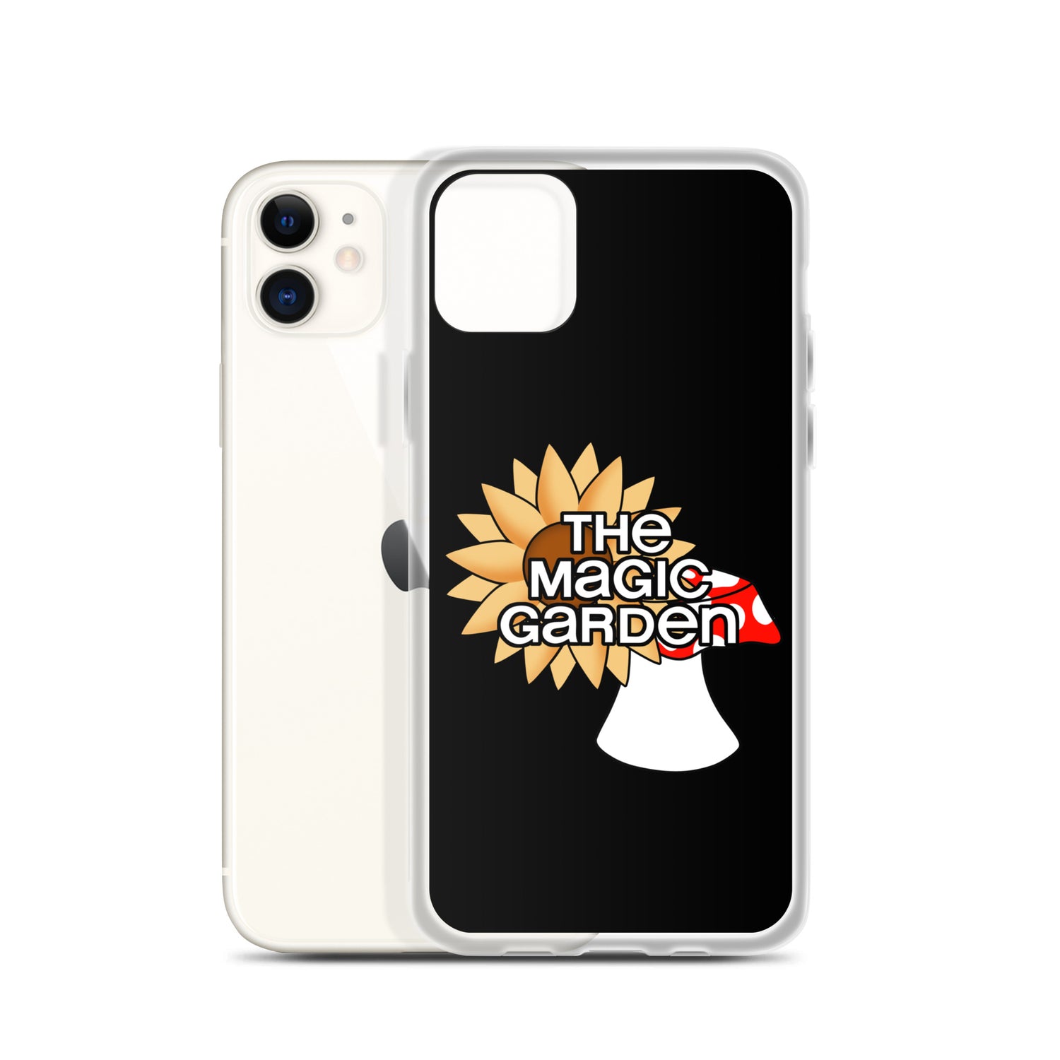 TMG Mushroom & Sunflower iPhone Cover, Black