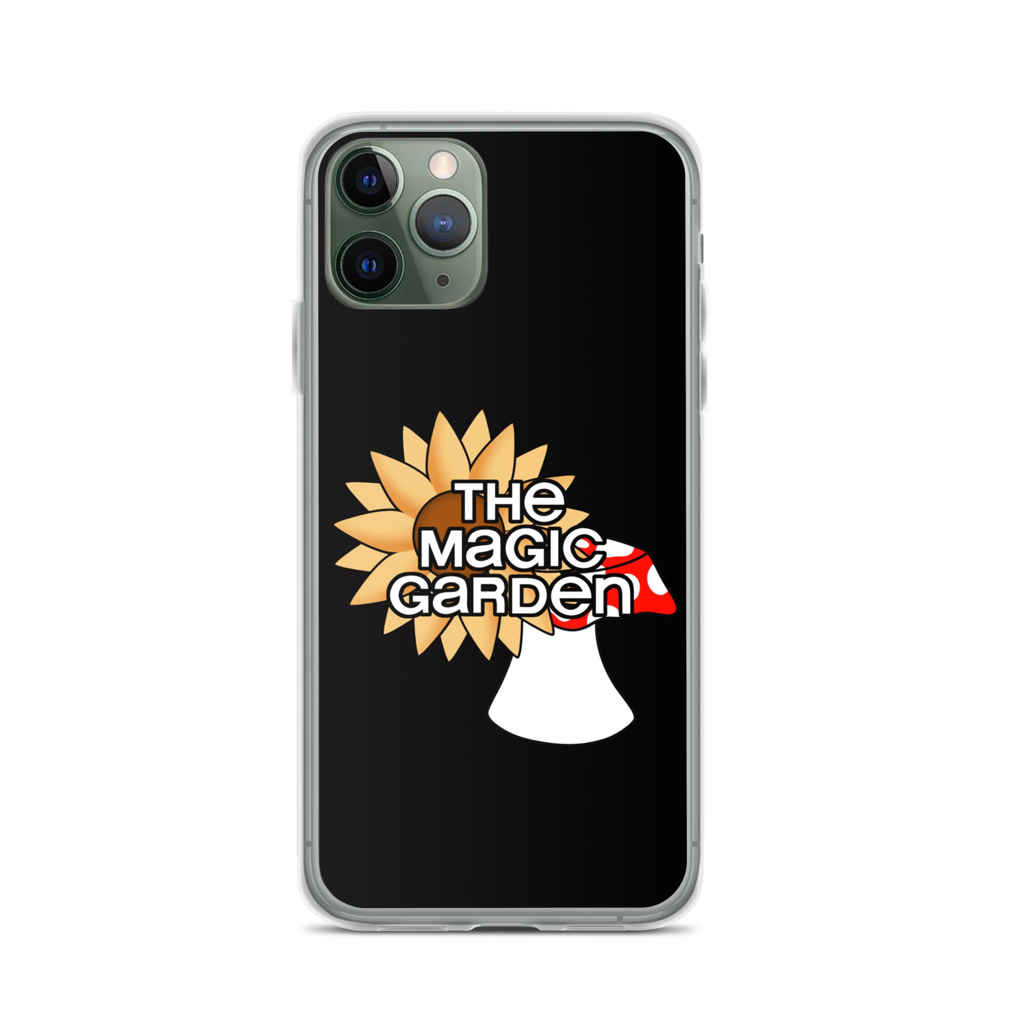 TMG Mushroom & Sunflower iPhone Cover, Black
