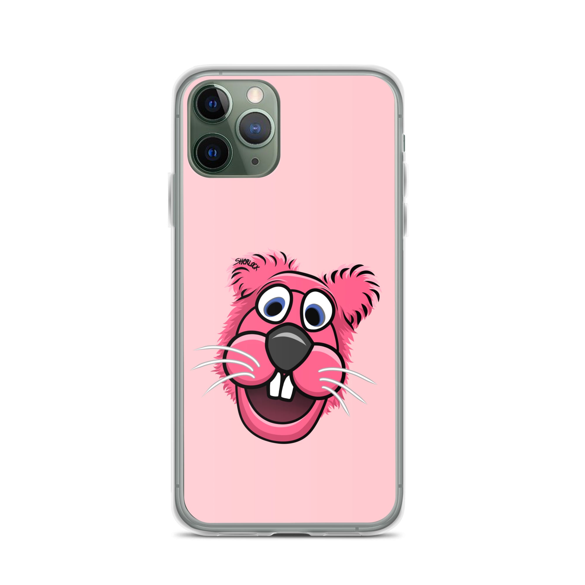 Sherlock The Squirrel iPhone Cover, Pink