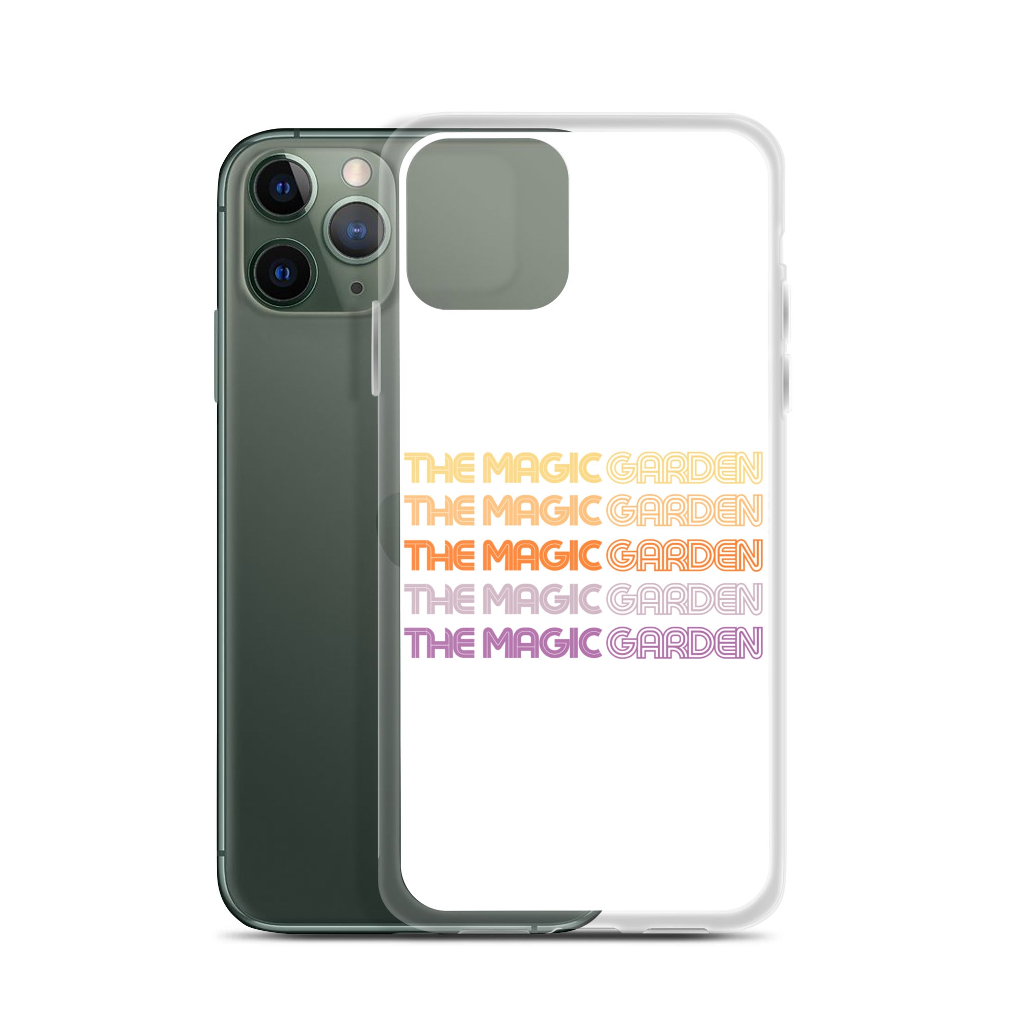 TMG 70s Yellow Rainbow iPhone Cover, White