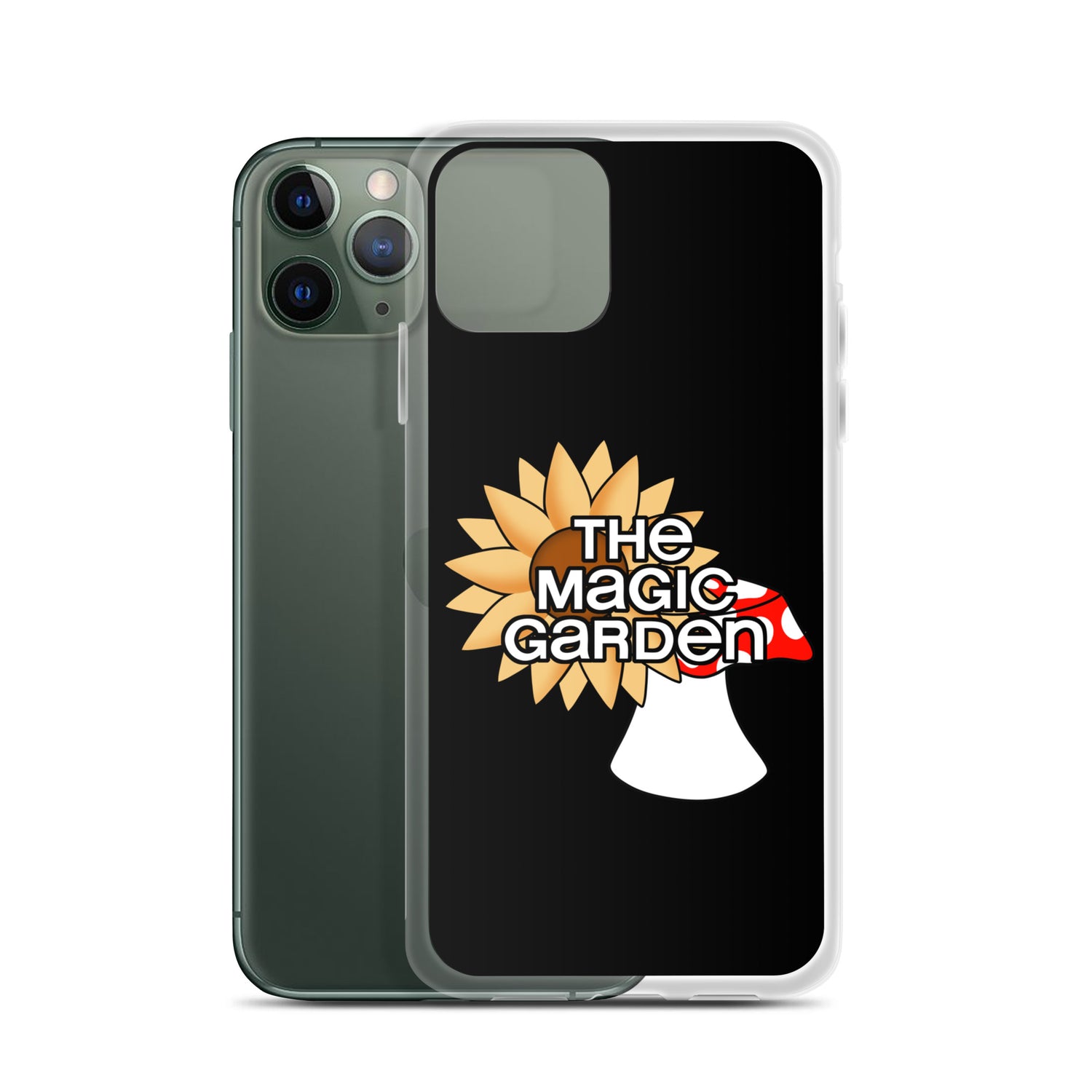 TMG Mushroom & Sunflower iPhone Cover, Black