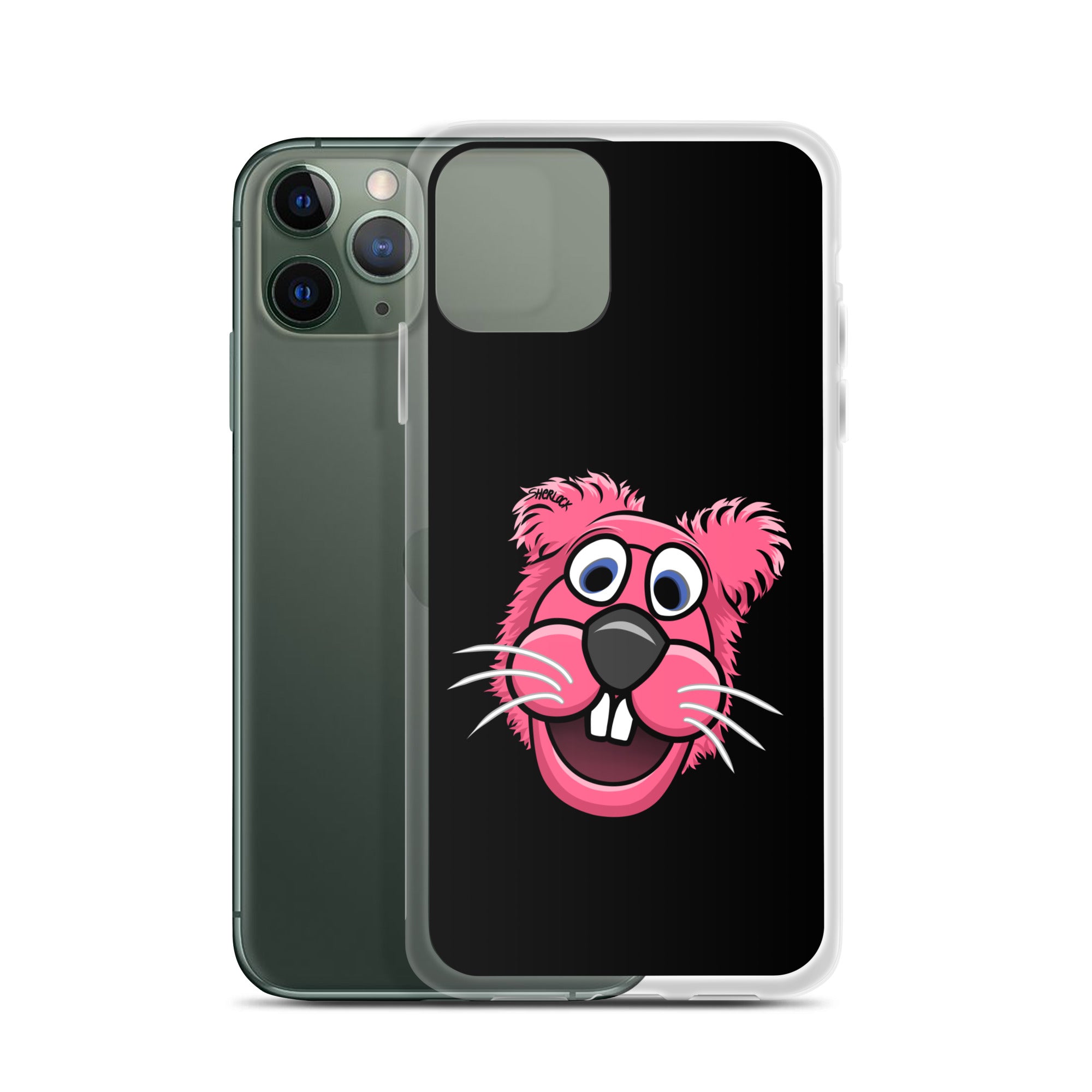Sherlock The Squirrel iPhone Cover, Black