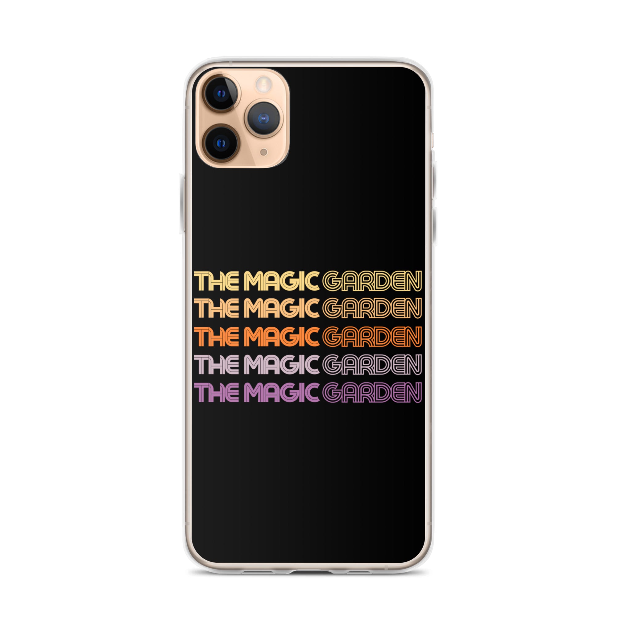 TMG 70s Yellow Rainbow iPhone Cover, Black