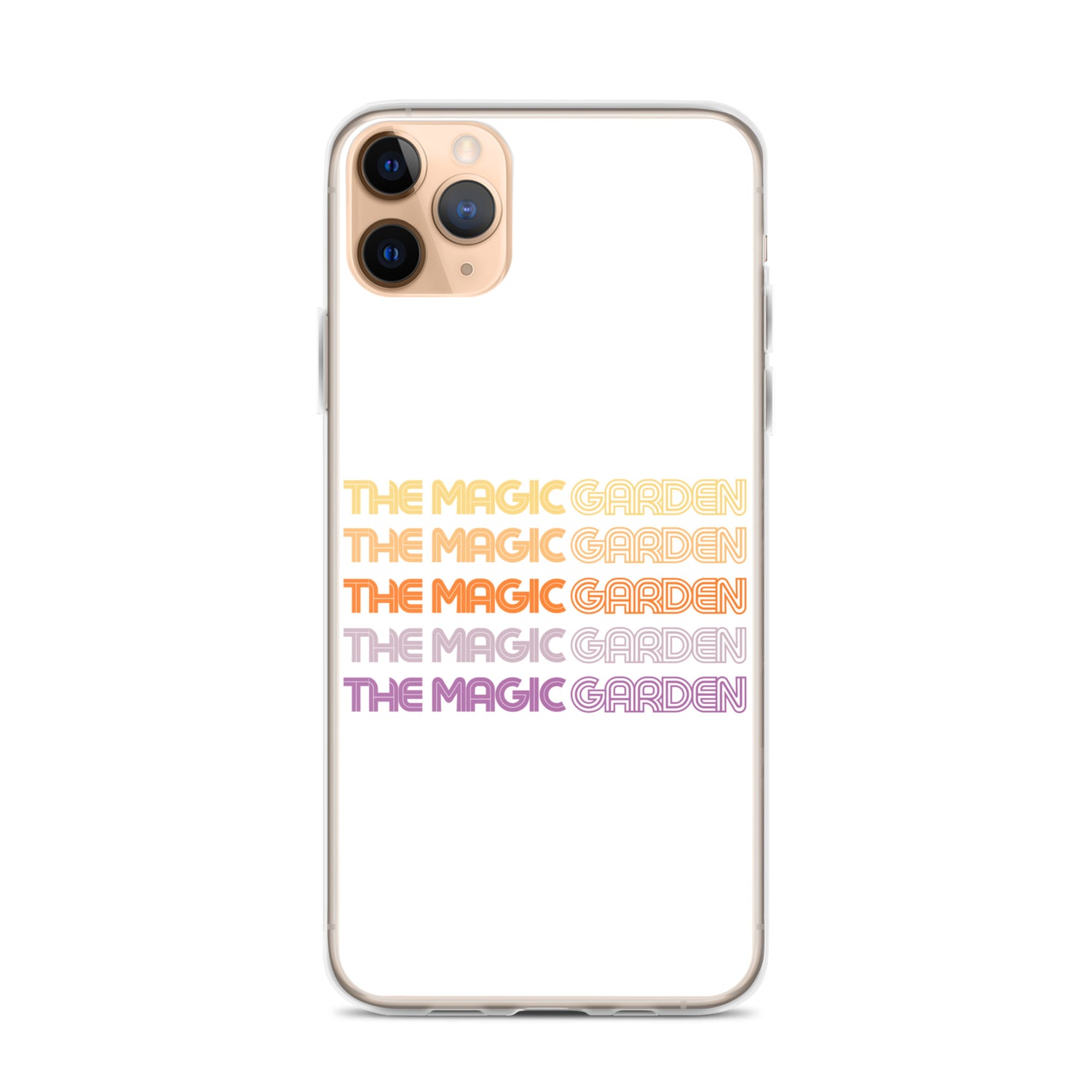 TMG 70s Yellow Rainbow iPhone Cover, White