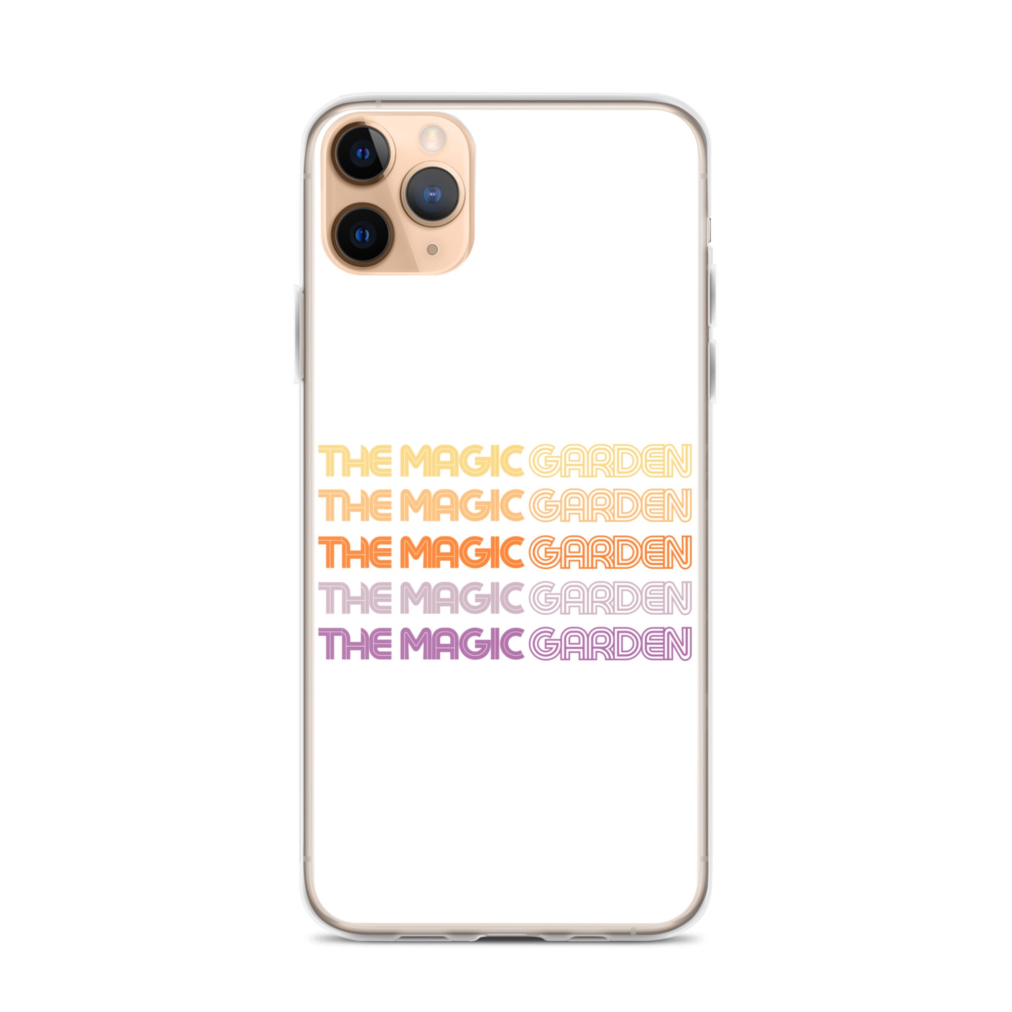 TMG 70s Yellow Rainbow iPhone Cover, White