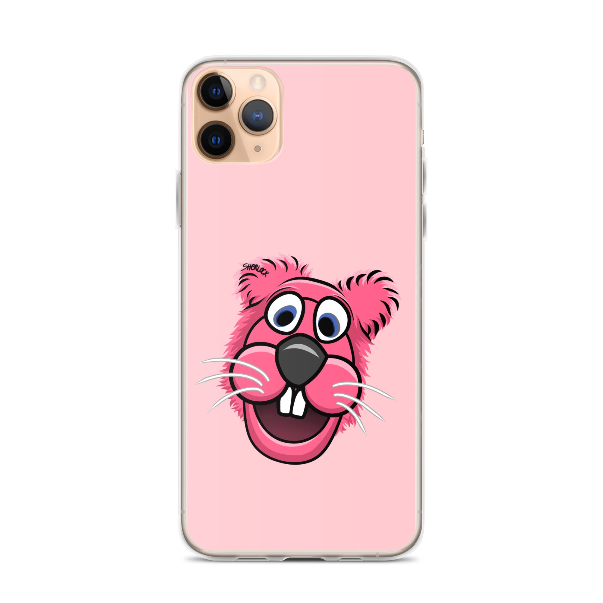 Sherlock The Squirrel iPhone Cover, Pink