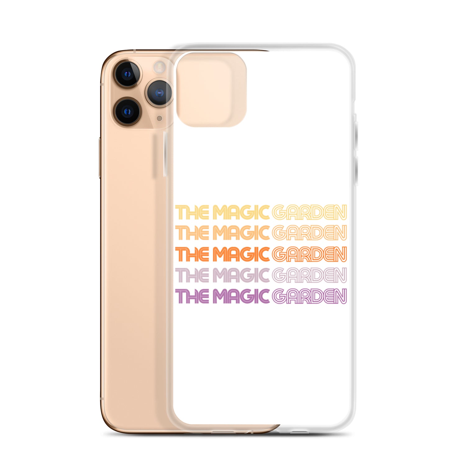 TMG 70s Yellow Rainbow iPhone Cover, White