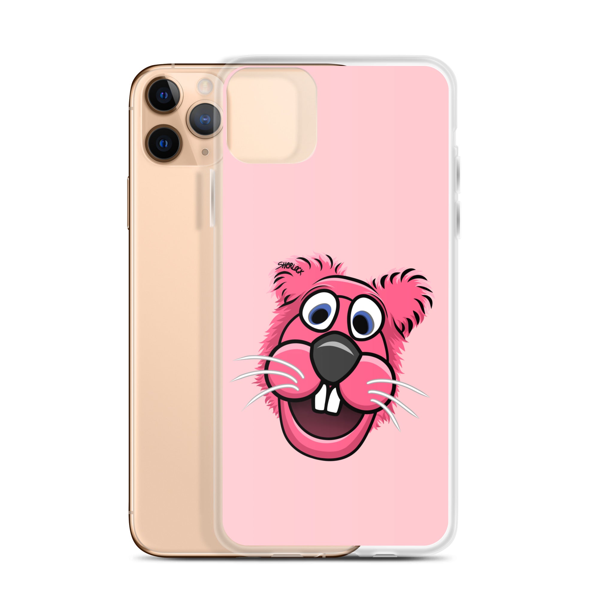 Sherlock The Squirrel iPhone Cover, Pink