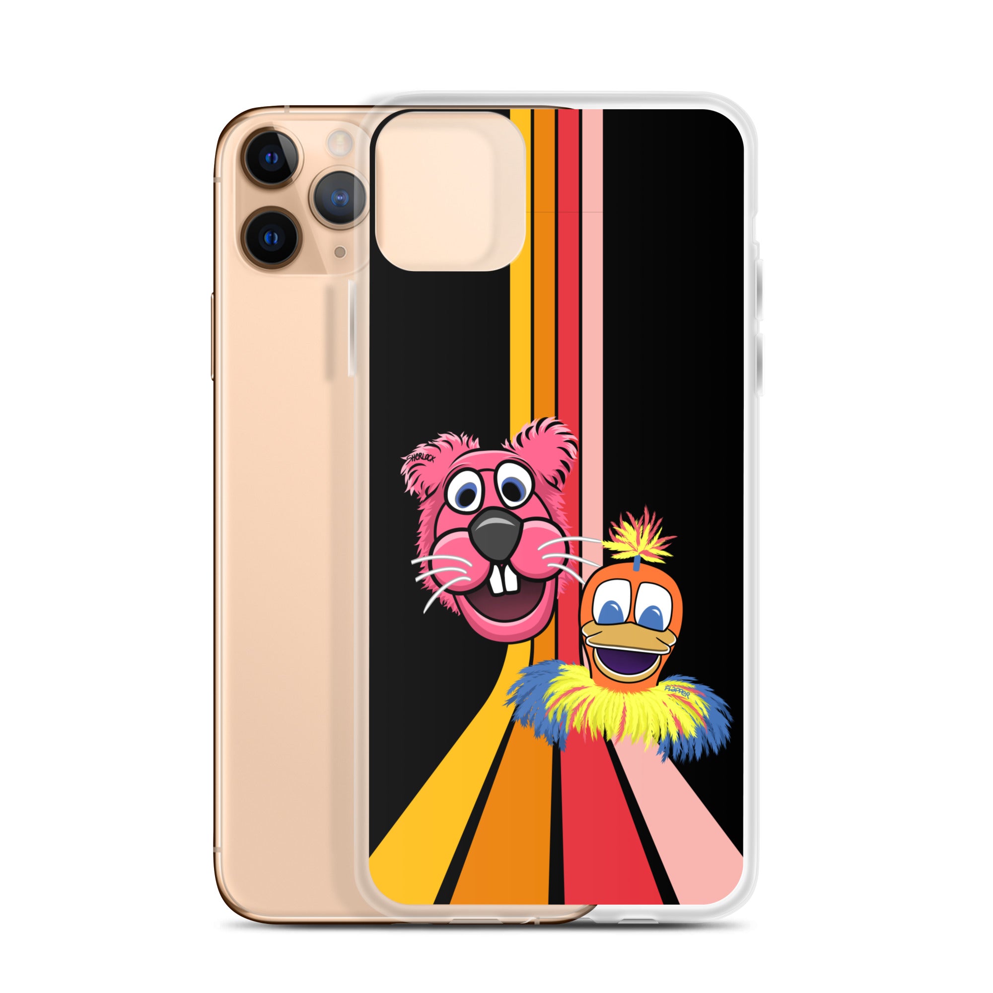 Sherlock & Flapper iPhone Cover, Black