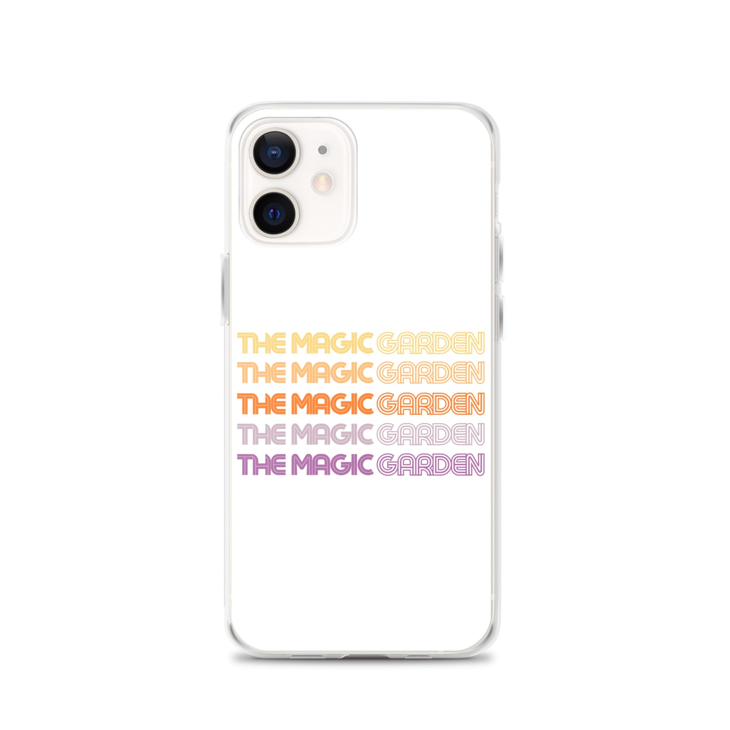 TMG 70s Yellow Rainbow iPhone Cover, White