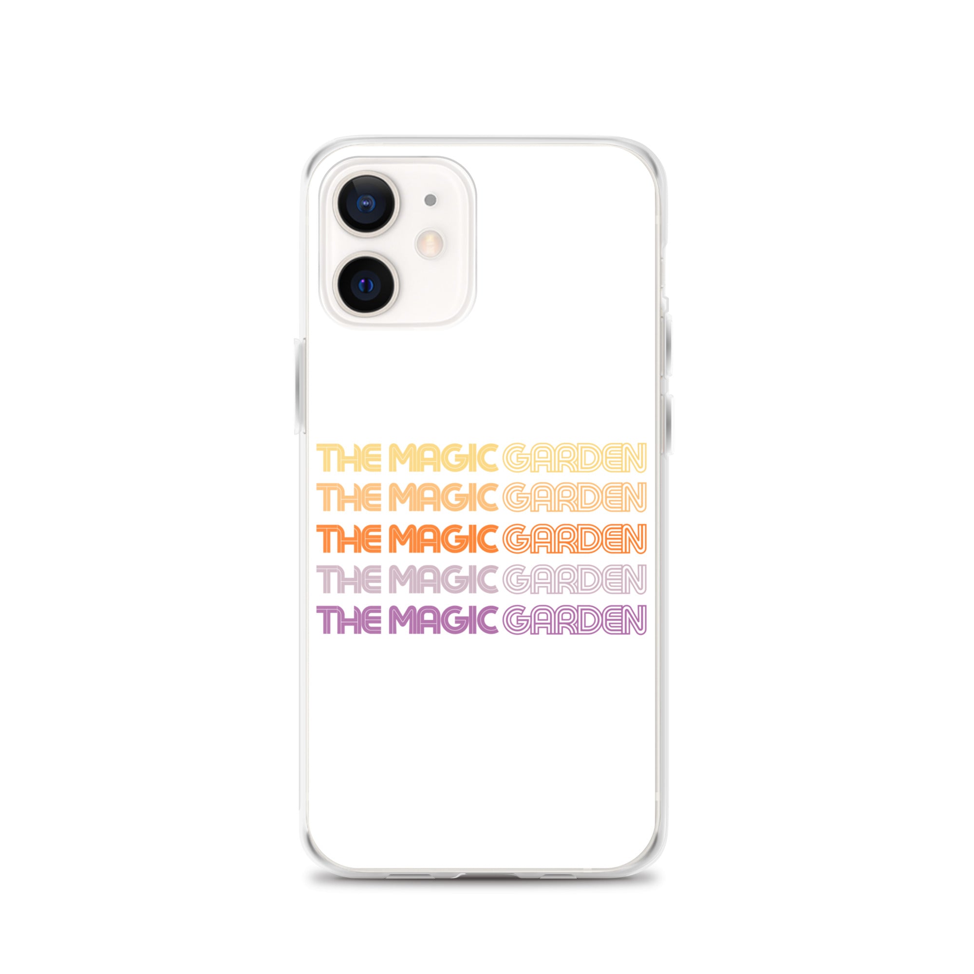 TMG 70s Yellow Rainbow iPhone Cover, White