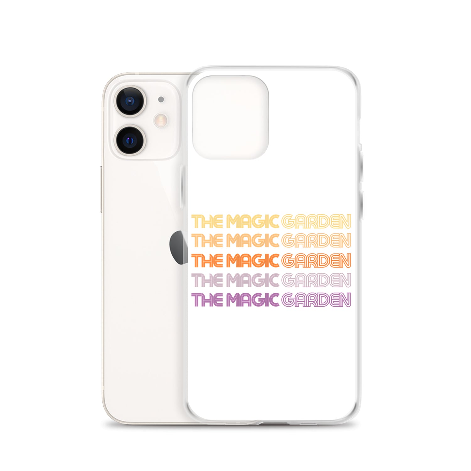 TMG 70s Yellow Rainbow iPhone Cover, White