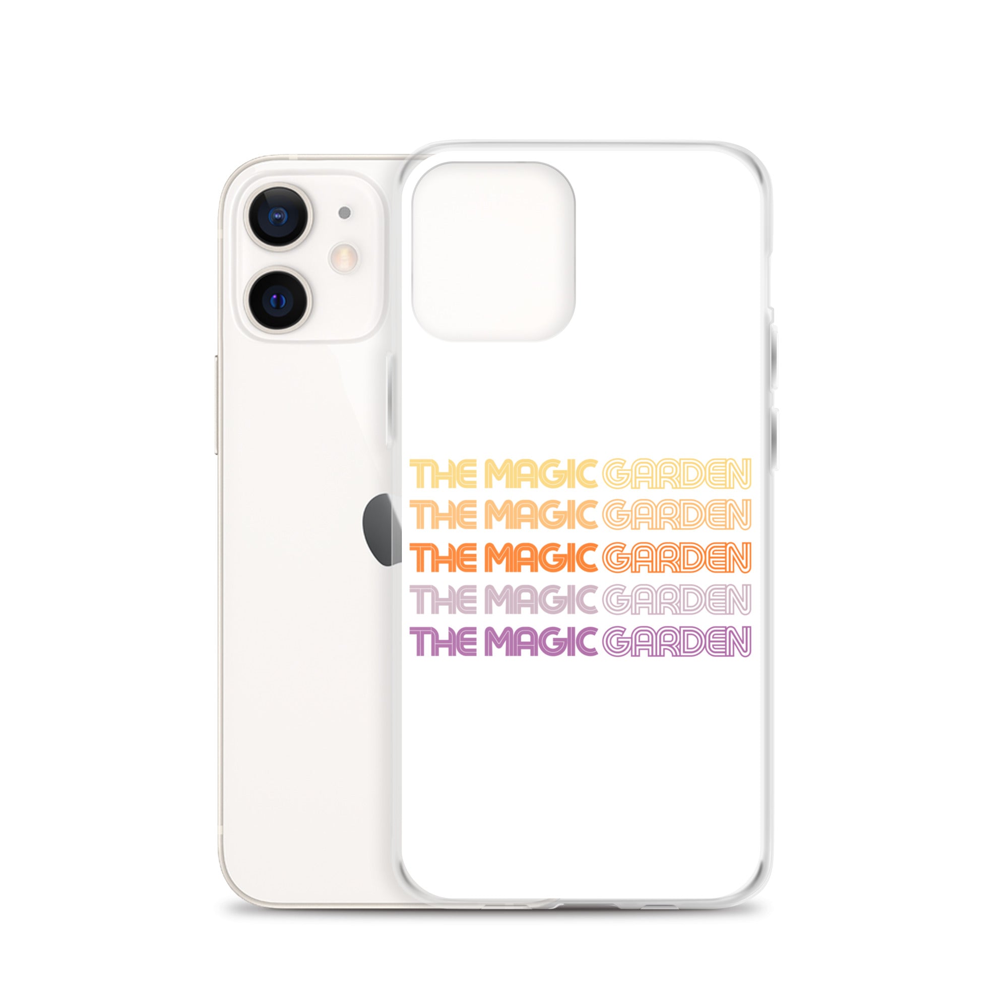 TMG 70s Yellow Rainbow iPhone Cover, White