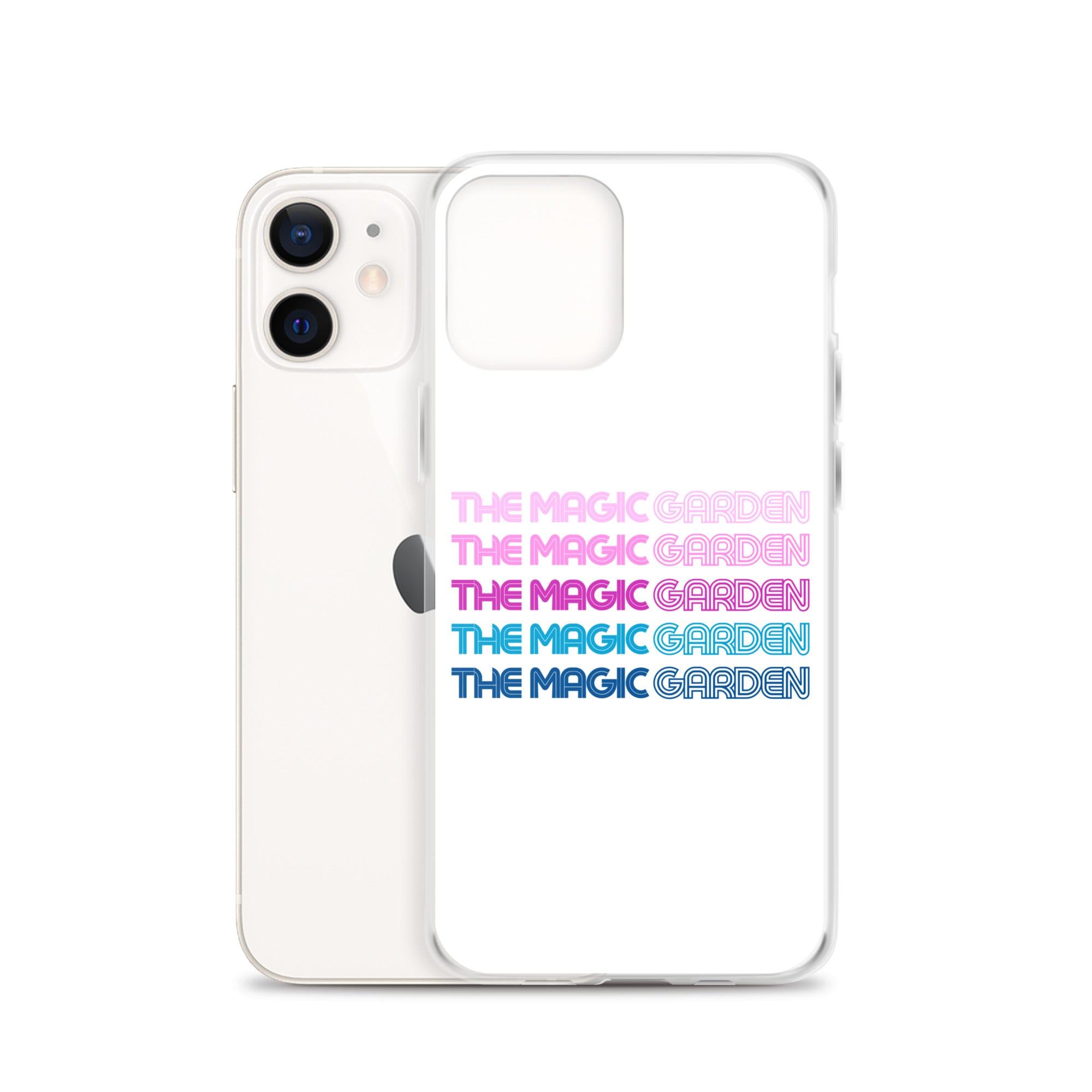 TMG 70s Purple Rainbow iPhone Cover, White