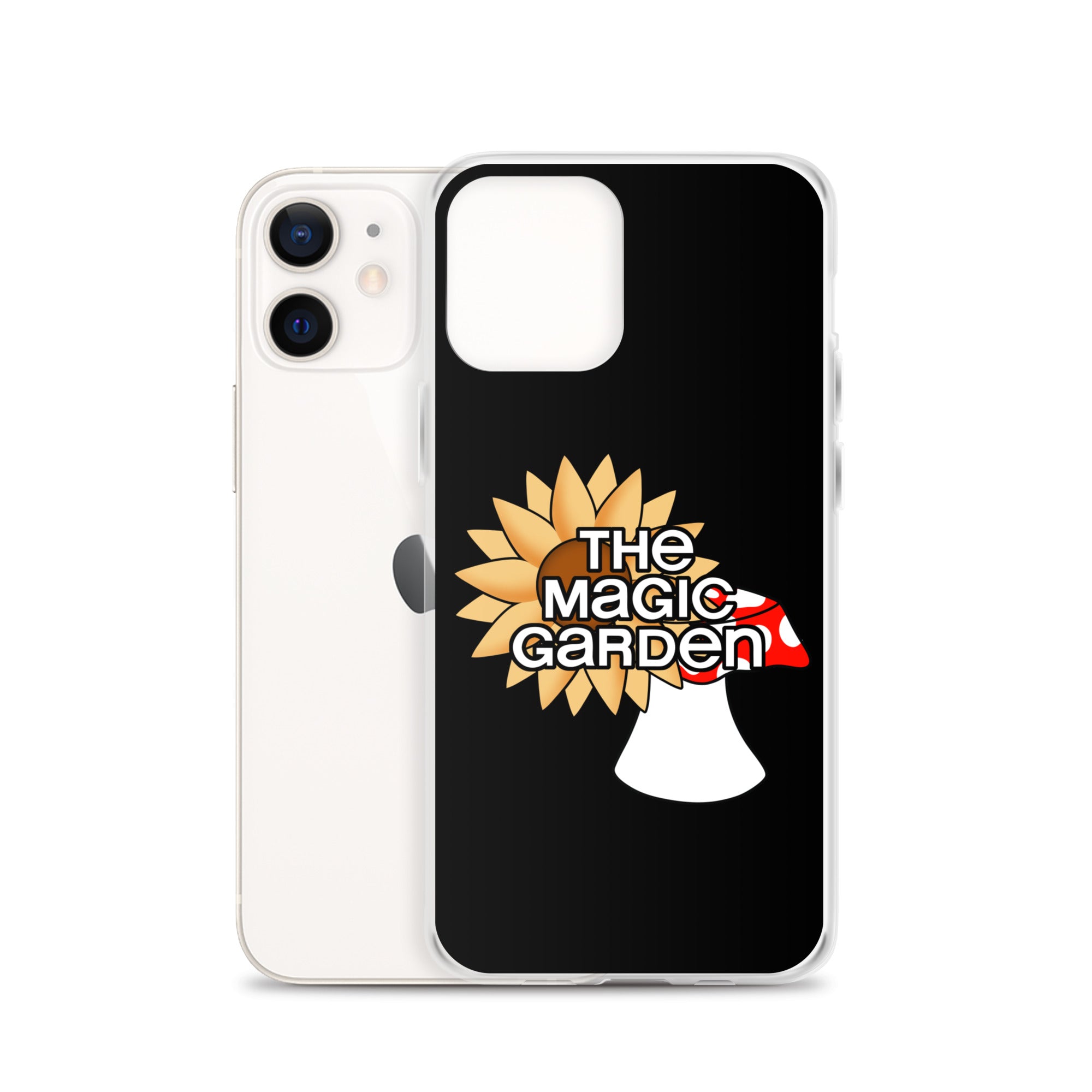 TMG Mushroom & Sunflower iPhone Cover, Black