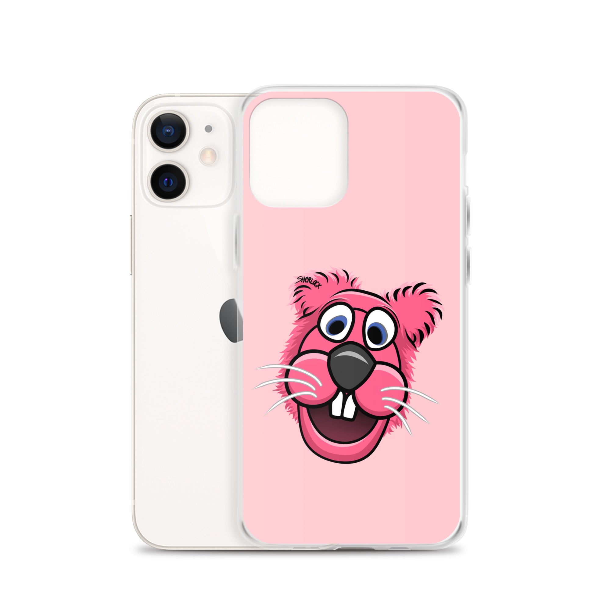 Sherlock The Squirrel iPhone Cover, Pink