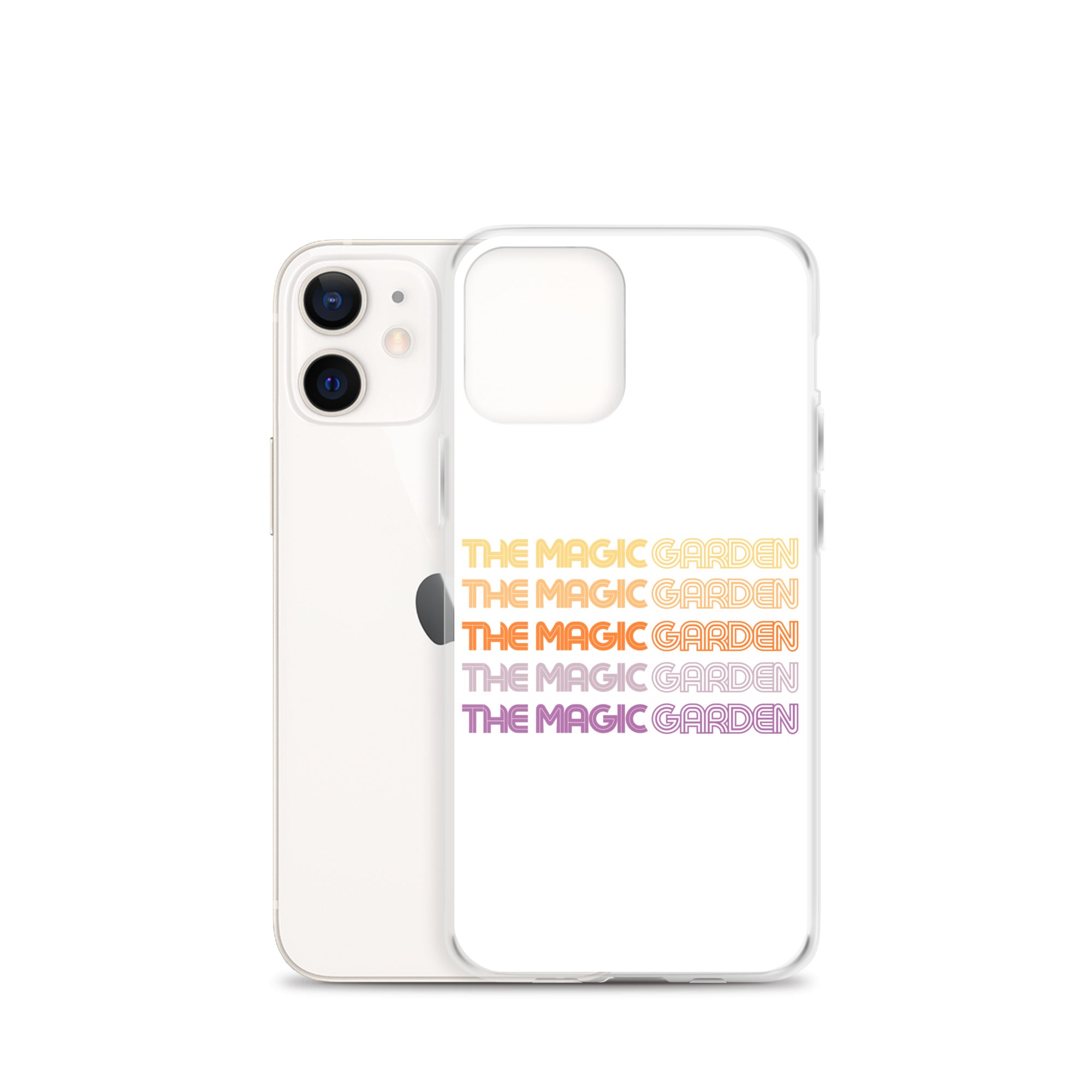 TMG 70s Yellow Rainbow iPhone Cover, White
