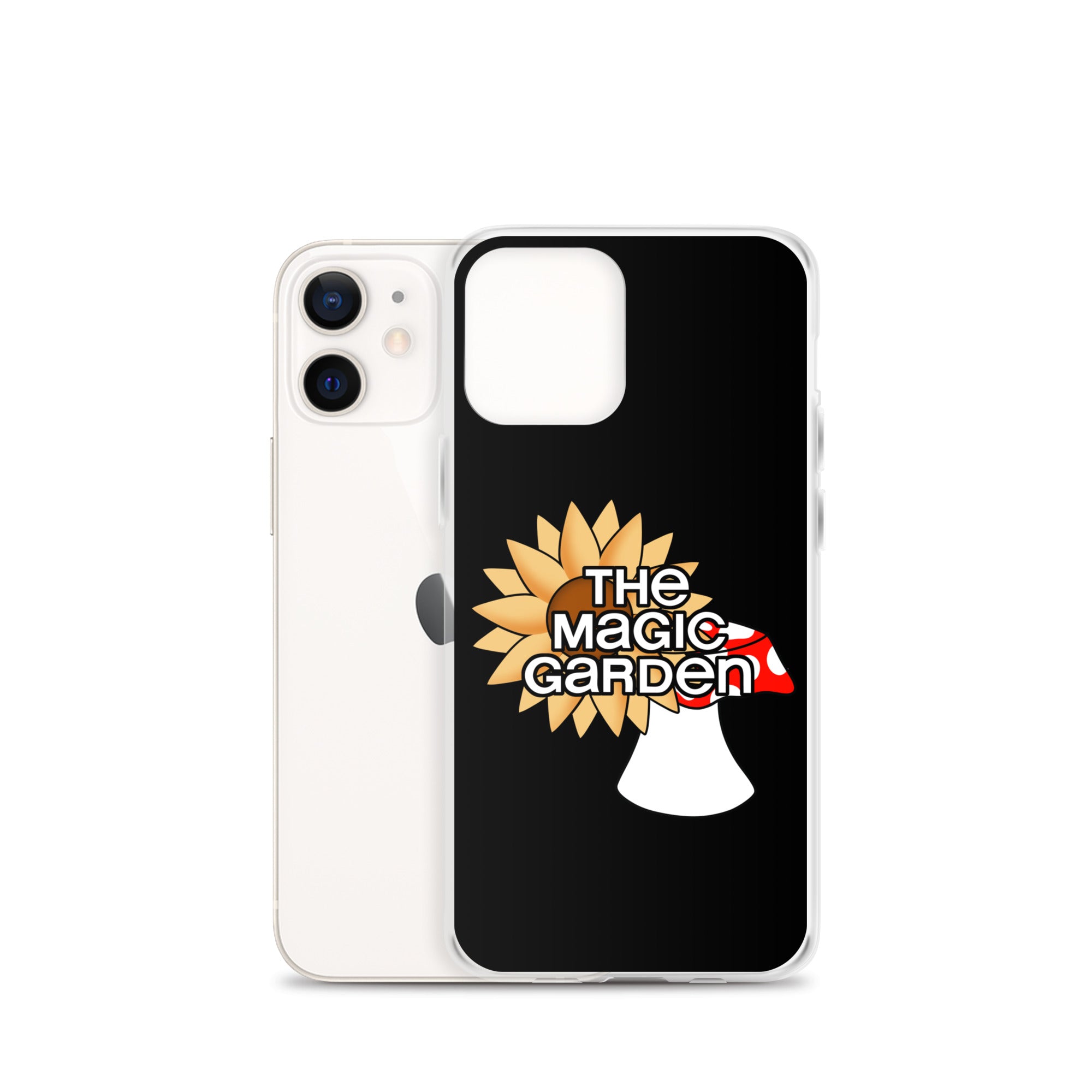 TMG Mushroom & Sunflower iPhone Cover, Black