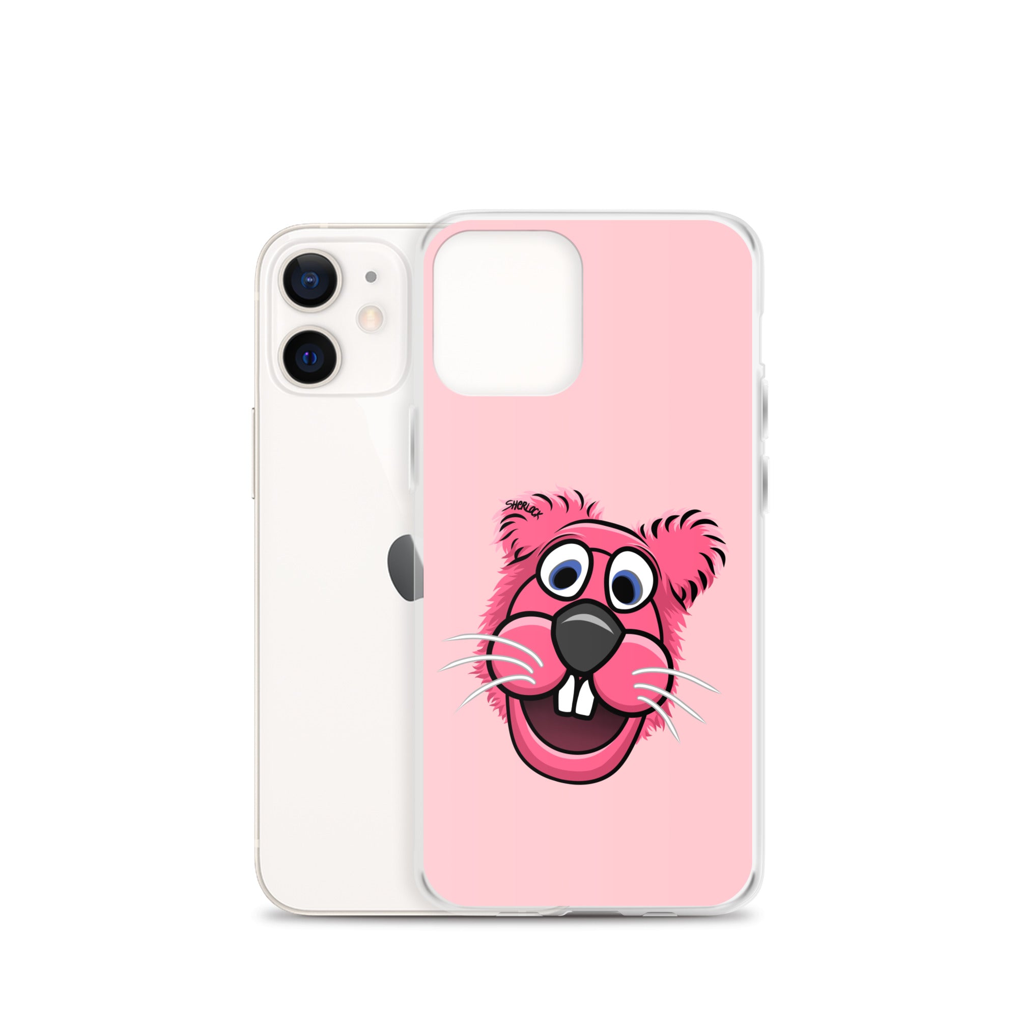Sherlock The Squirrel iPhone Cover, Pink