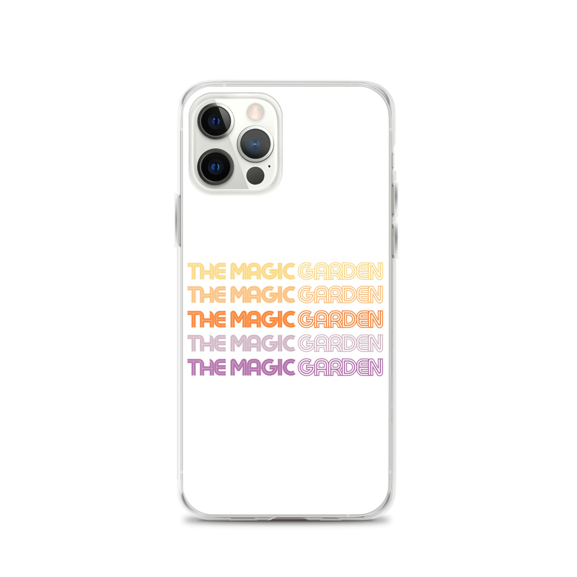 TMG 70s Yellow Rainbow iPhone Cover, White
