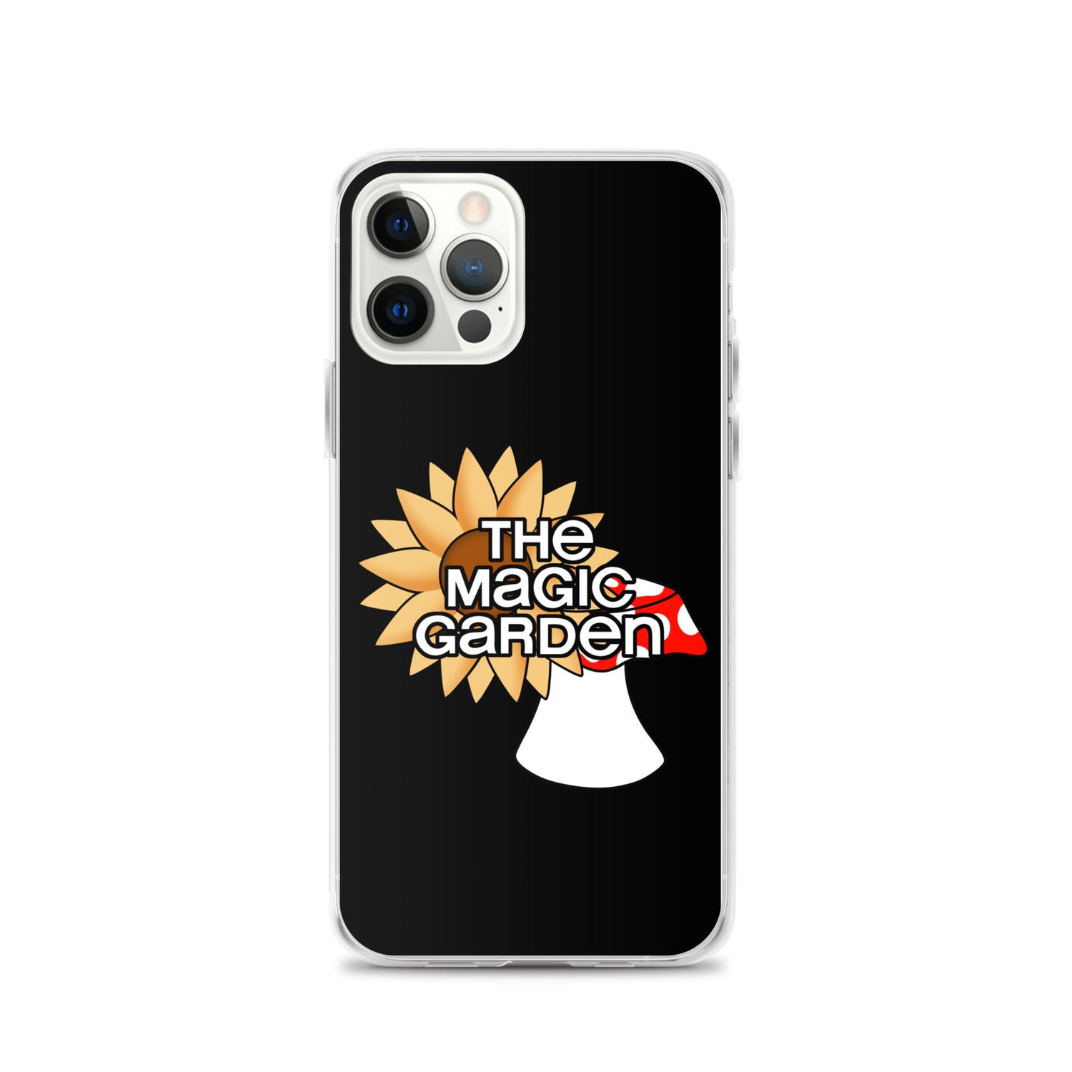 TMG Mushroom & Sunflower iPhone Cover, Black