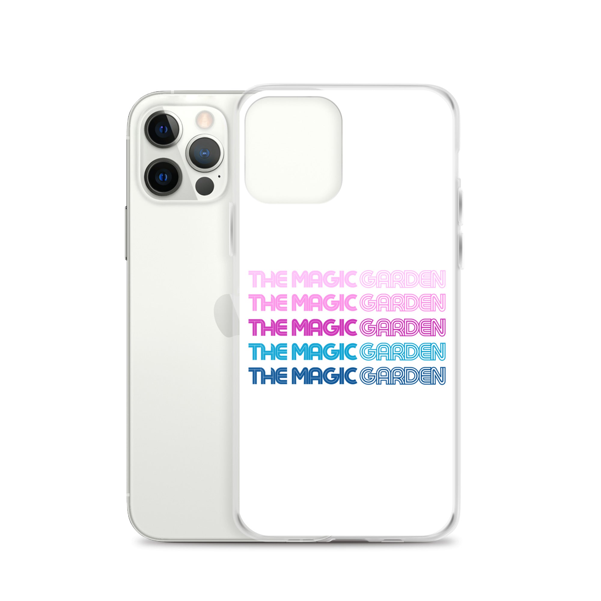 TMG 70s Purple Rainbow iPhone Cover, White