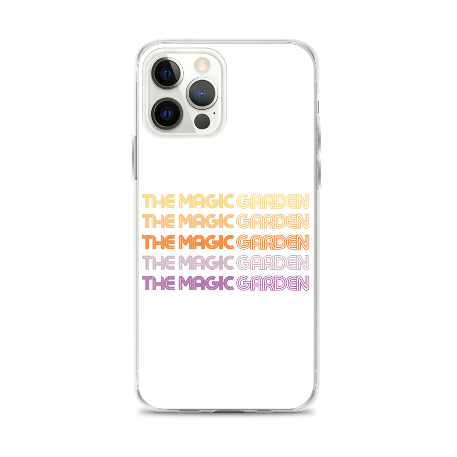 TMG 70s Yellow Rainbow iPhone Cover, White
