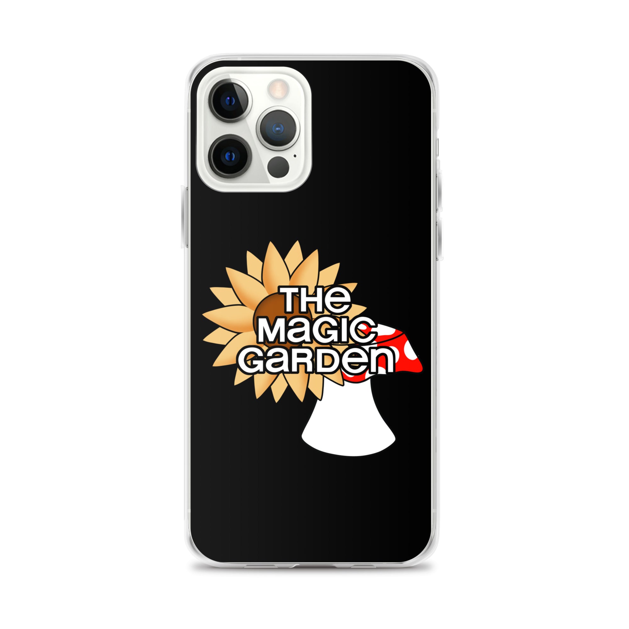 TMG Mushroom & Sunflower iPhone Cover, Black