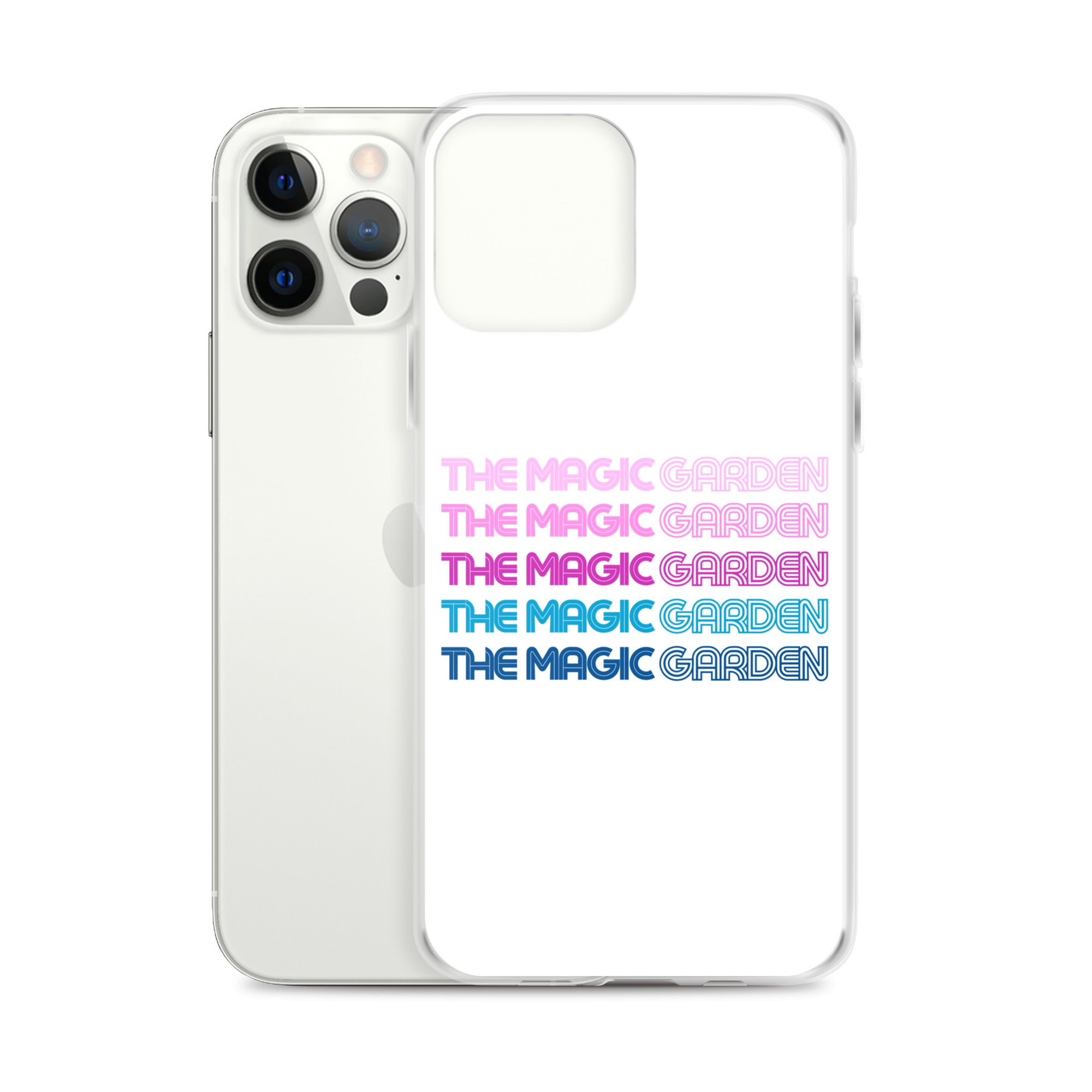 TMG 70s Purple Rainbow iPhone Cover, White