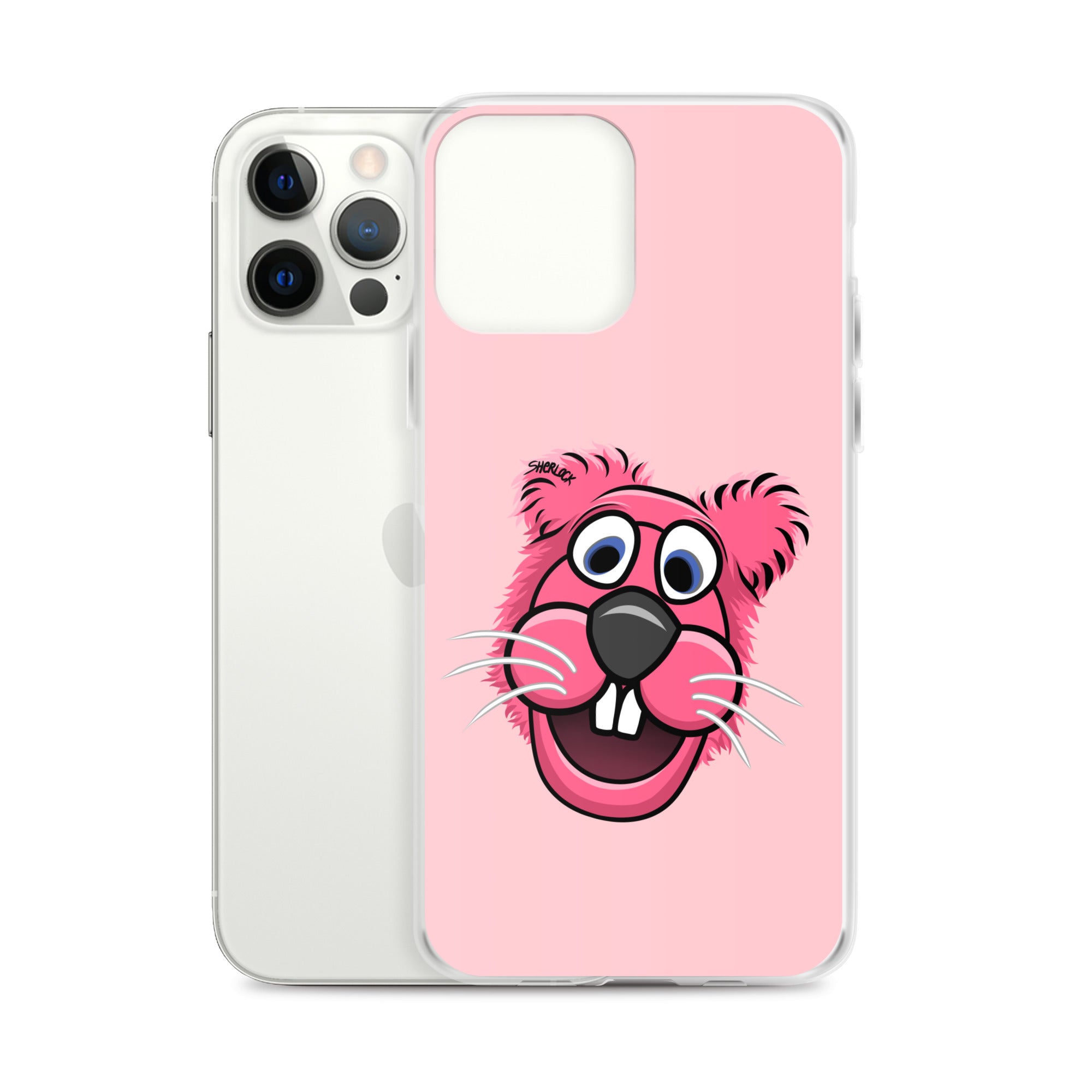 Sherlock The Squirrel iPhone Cover, Pink