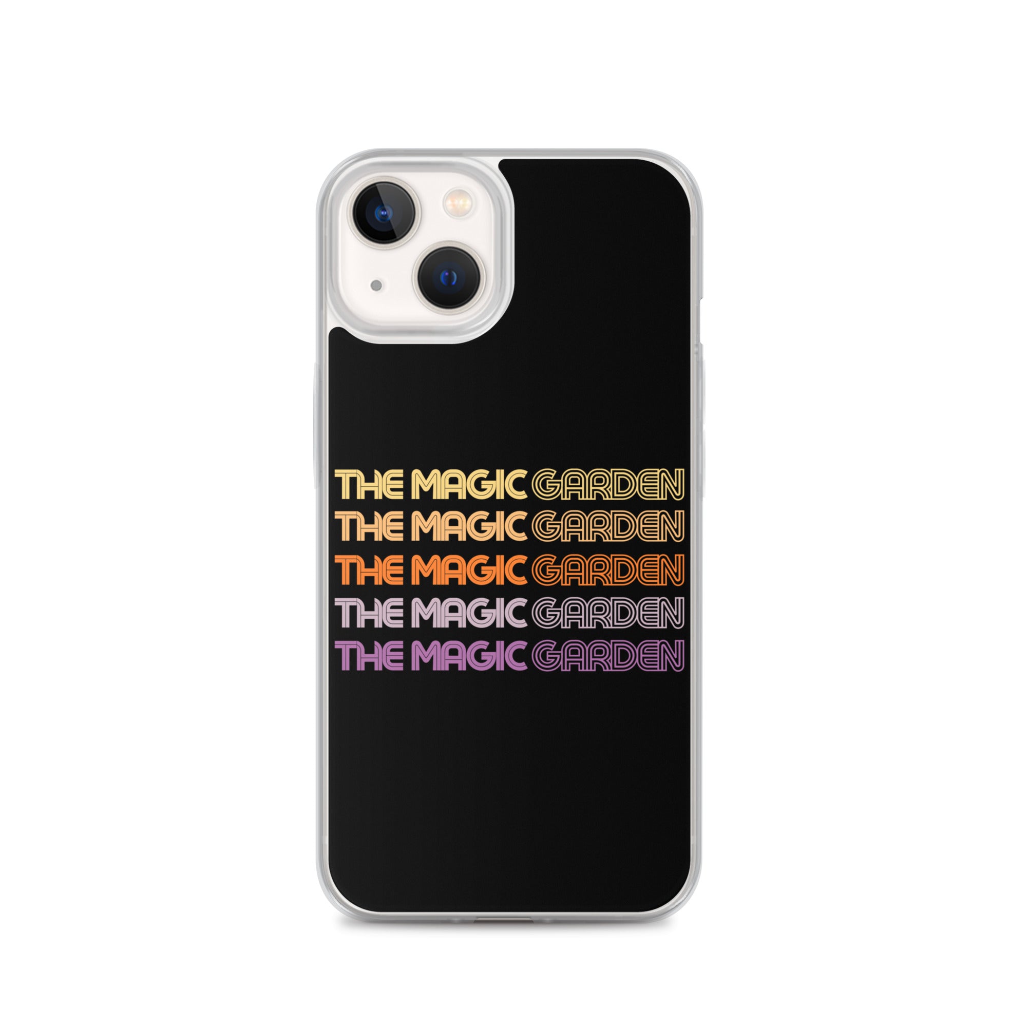 TMG 70s Yellow Rainbow iPhone Cover, Black