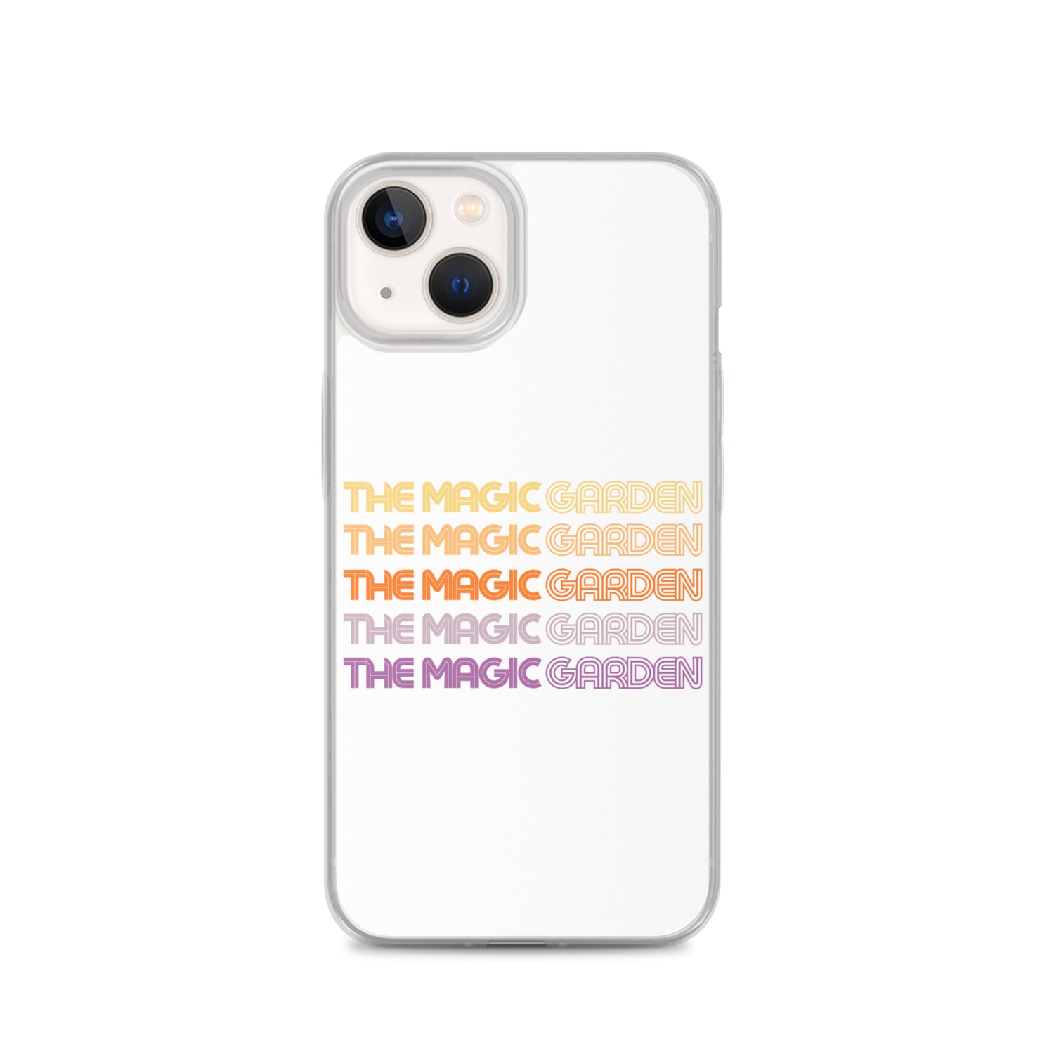 TMG 70s Yellow Rainbow iPhone Cover, White