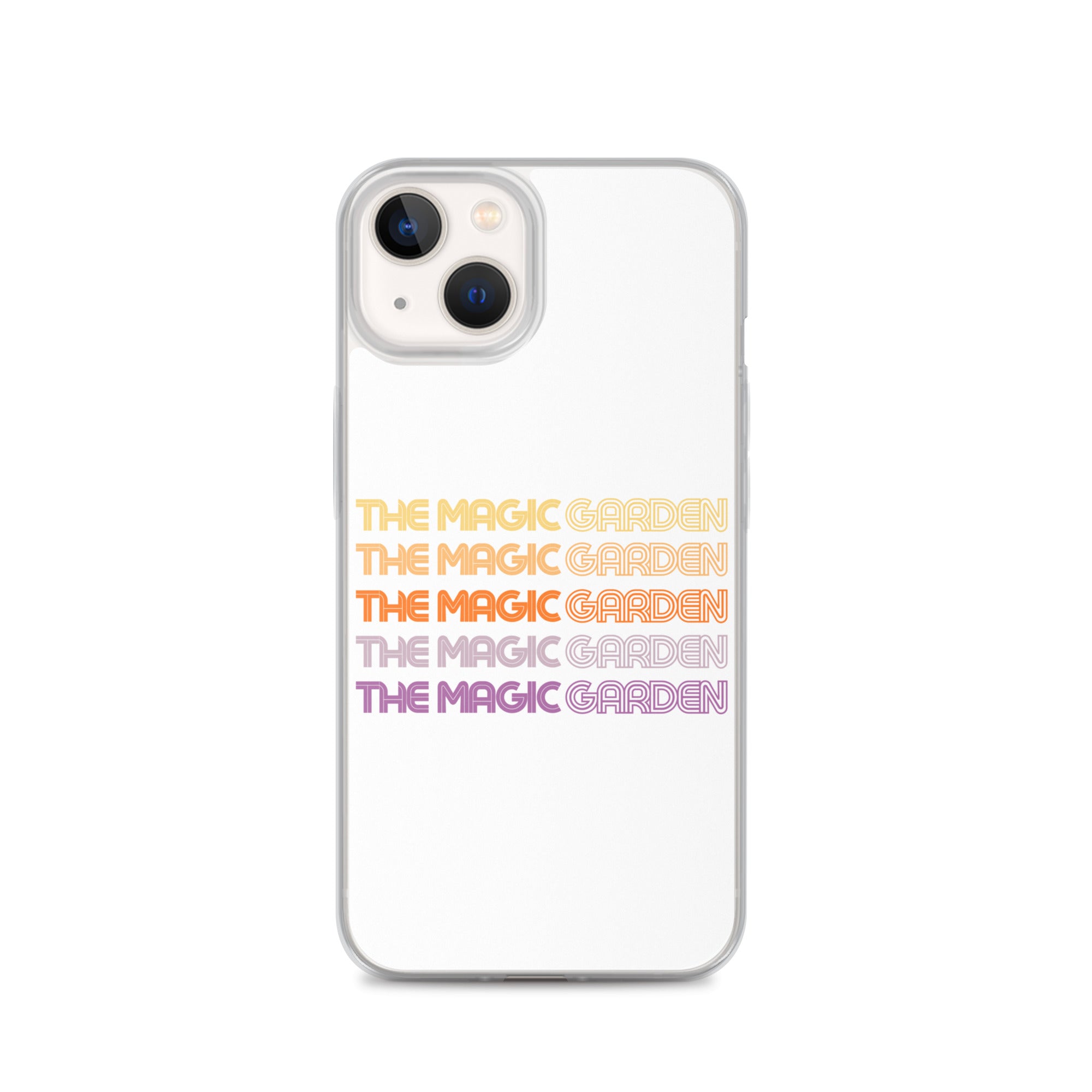 TMG 70s Yellow Rainbow iPhone Cover, White