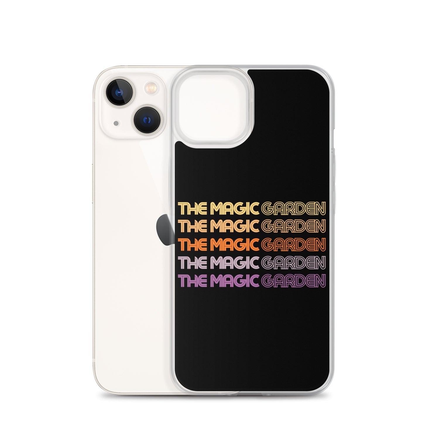 TMG 70s Yellow Rainbow iPhone Cover, Black