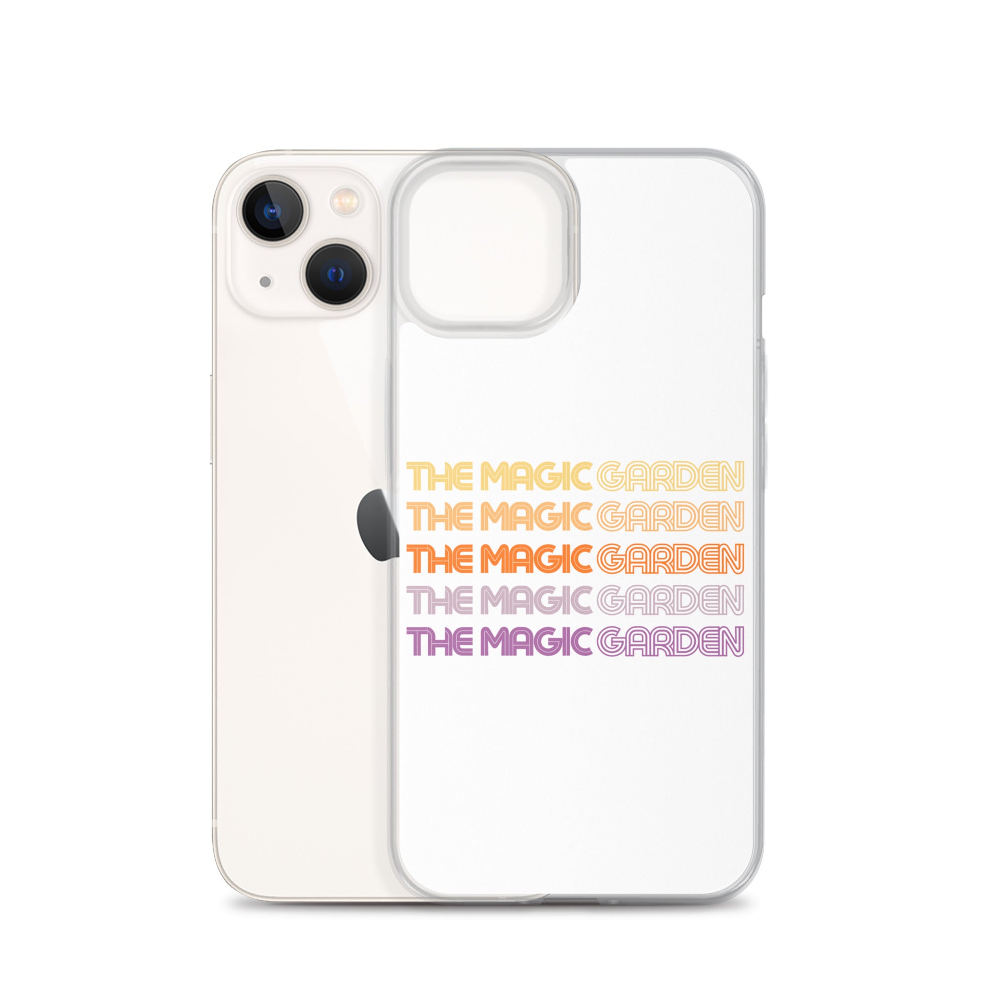 TMG 70s Yellow Rainbow iPhone Cover, White