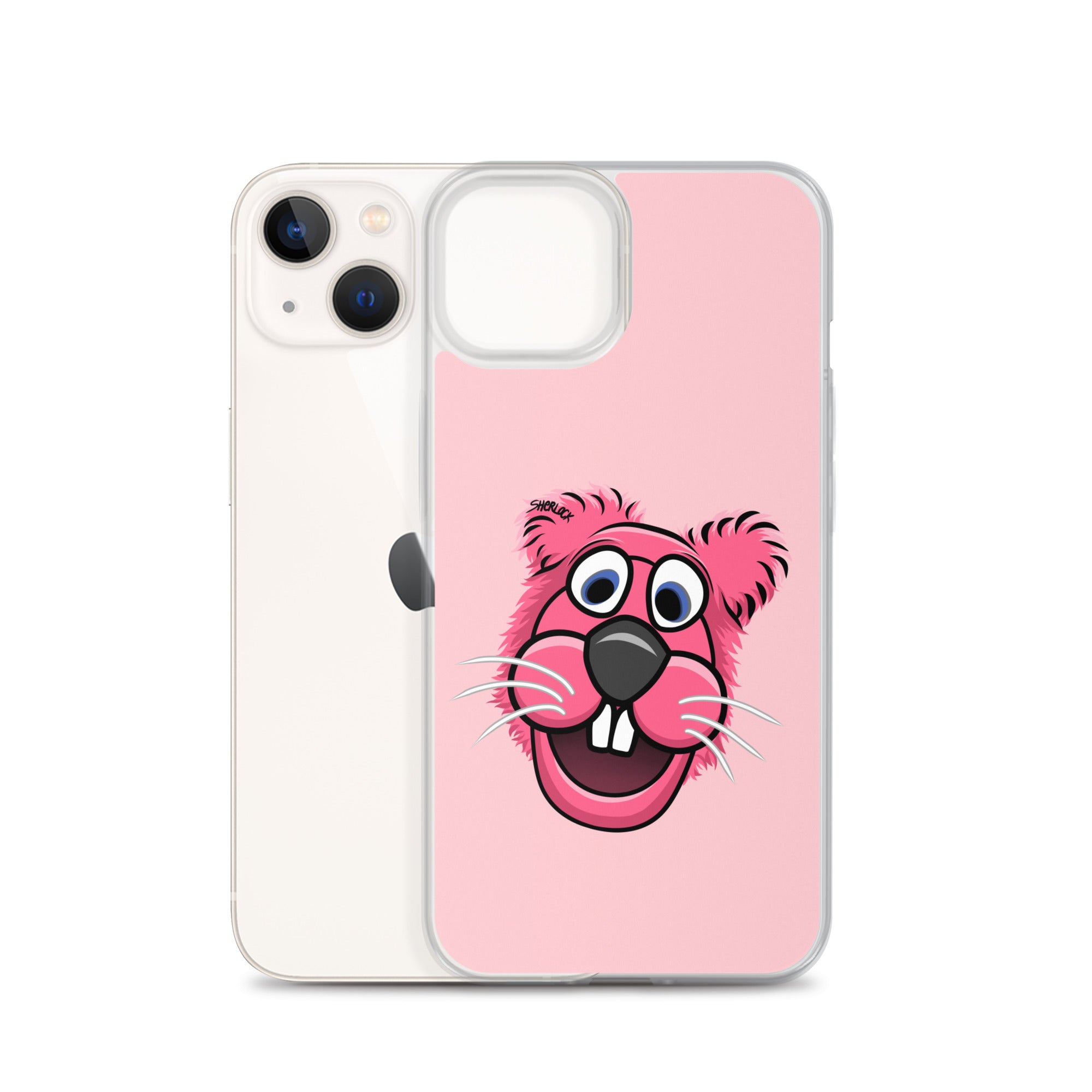 Sherlock The Squirrel iPhone Cover, Pink