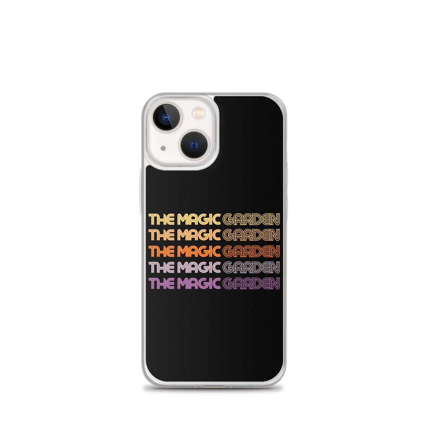 TMG 70s Yellow Rainbow iPhone Cover, Black