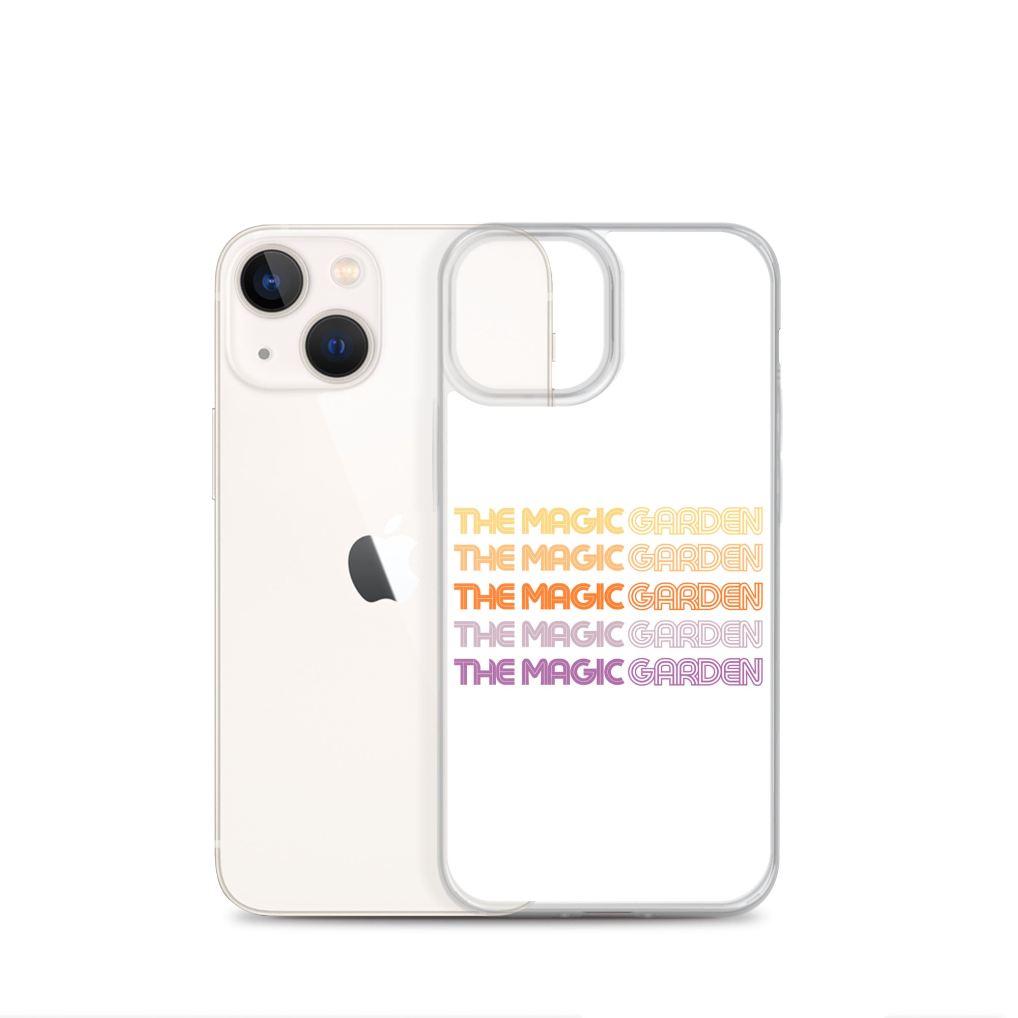 TMG 70s Yellow Rainbow iPhone Cover, White