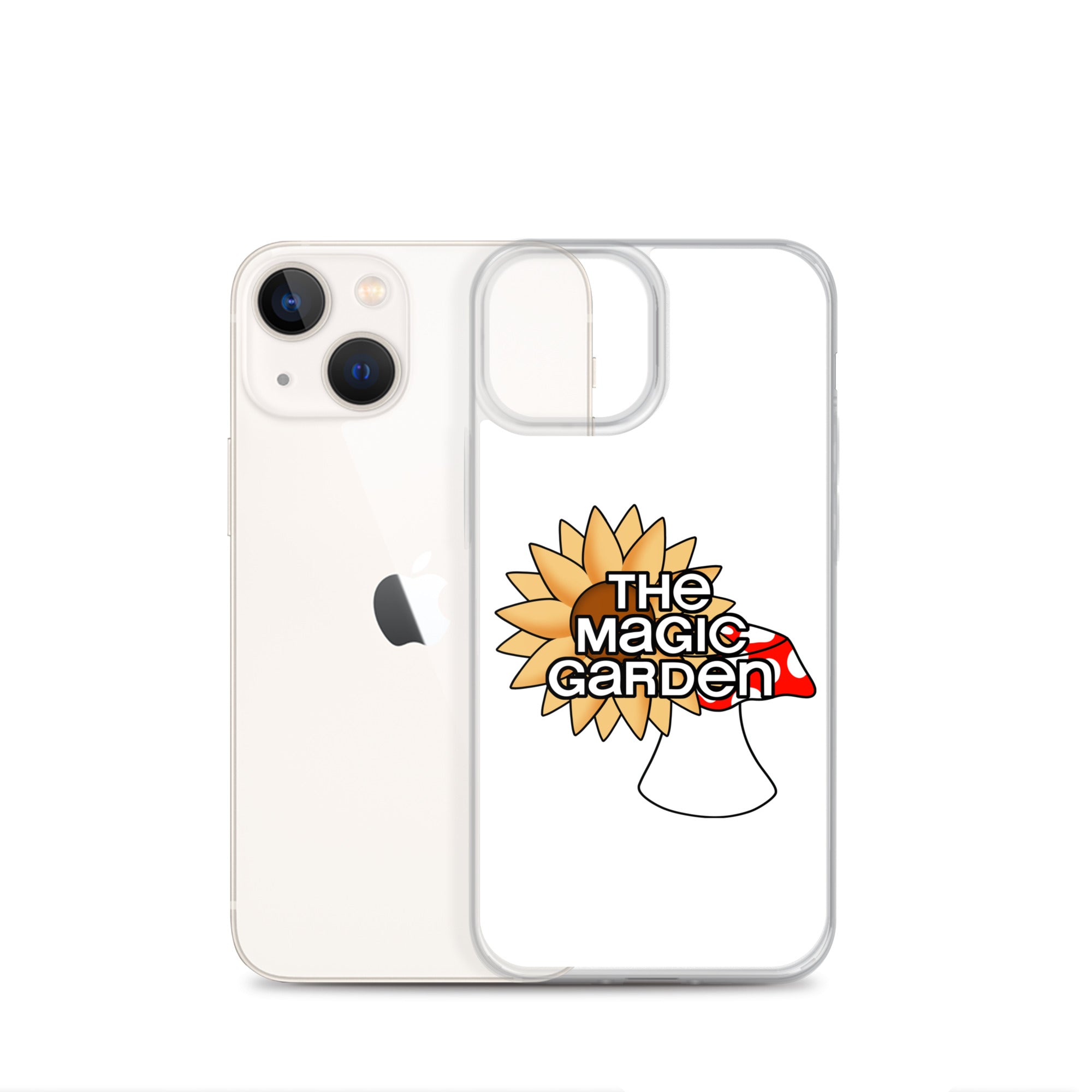TMG Sunflower & Mushroom iPhone Cover, White