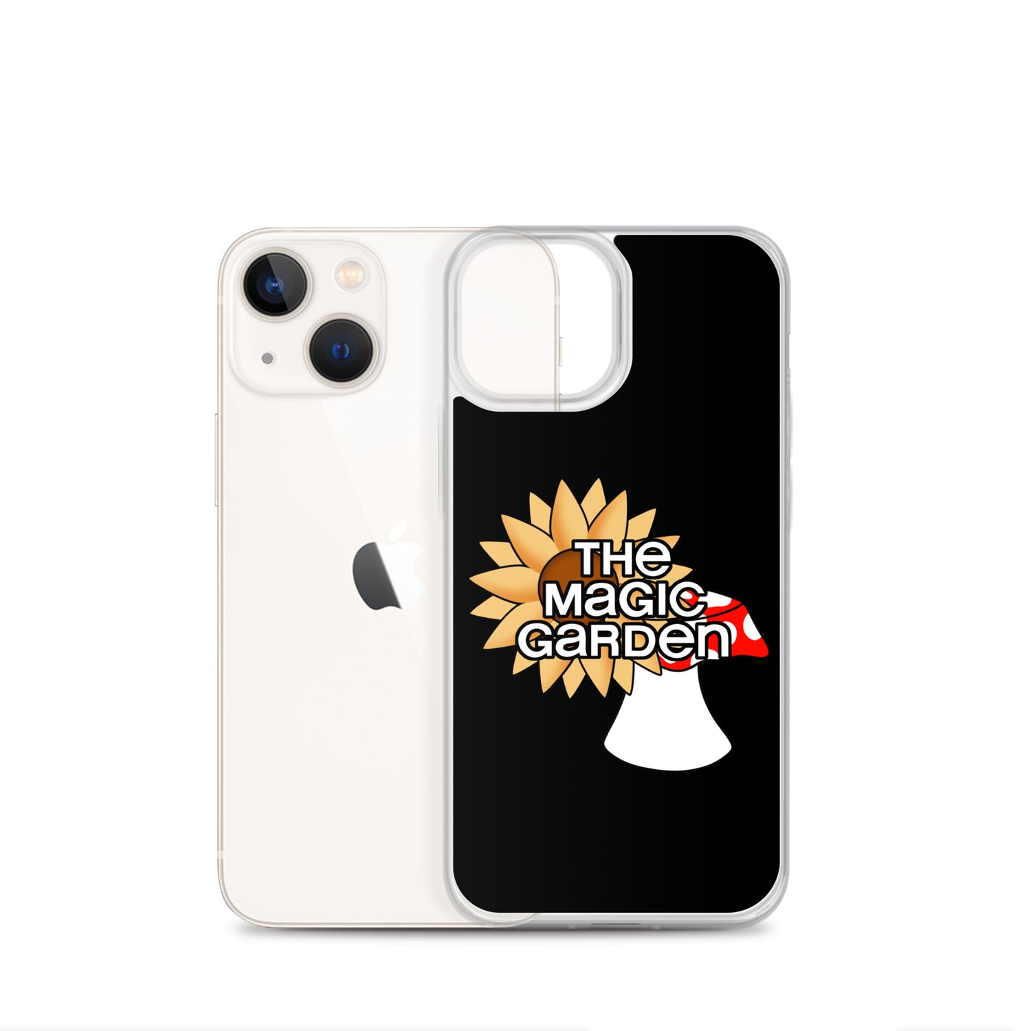 TMG Mushroom & Sunflower iPhone Cover, Black