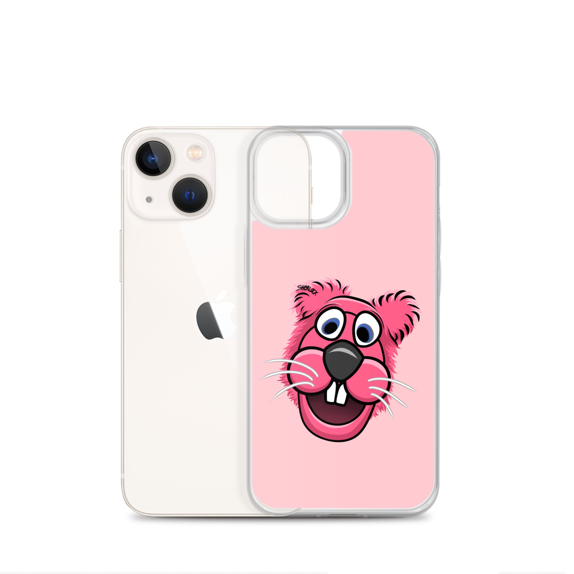 Sherlock The Squirrel iPhone Cover, Pink