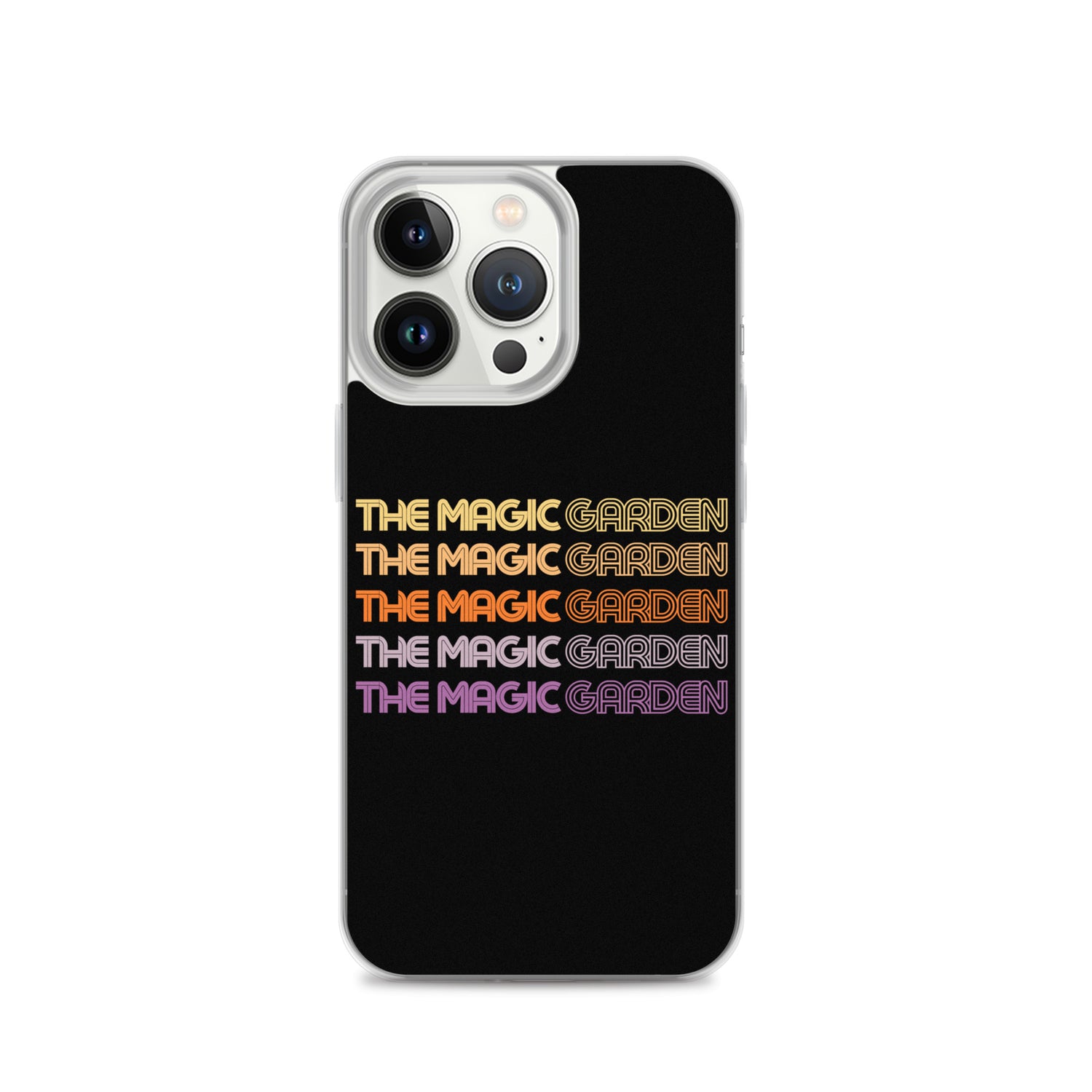 TMG 70s Yellow Rainbow iPhone Cover, Black